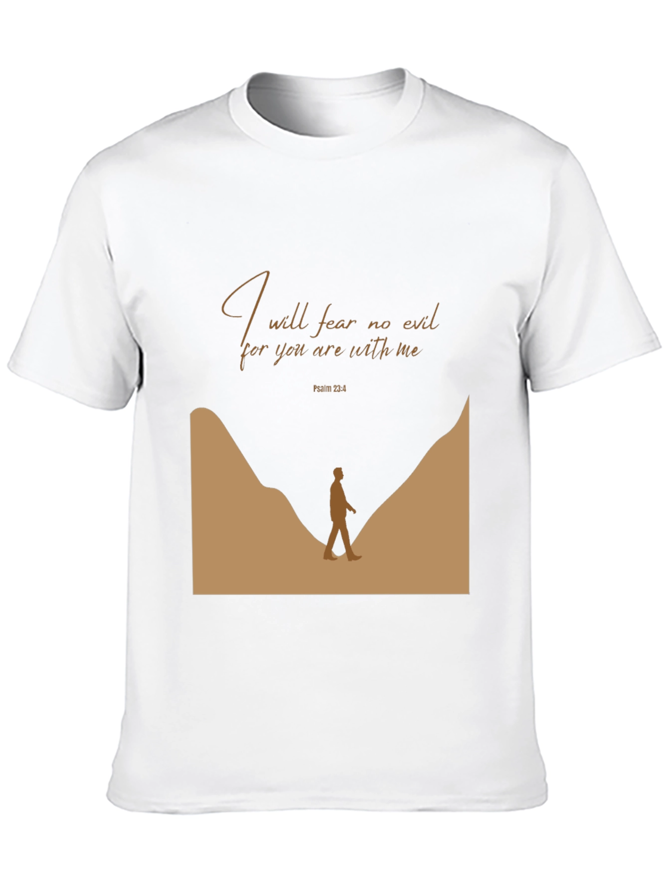 Inspirational Black T-Shirt: I will fear no evil