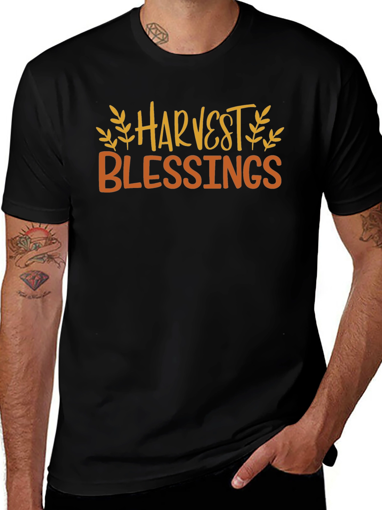 Harvest Blessings Graphic Tee - Black