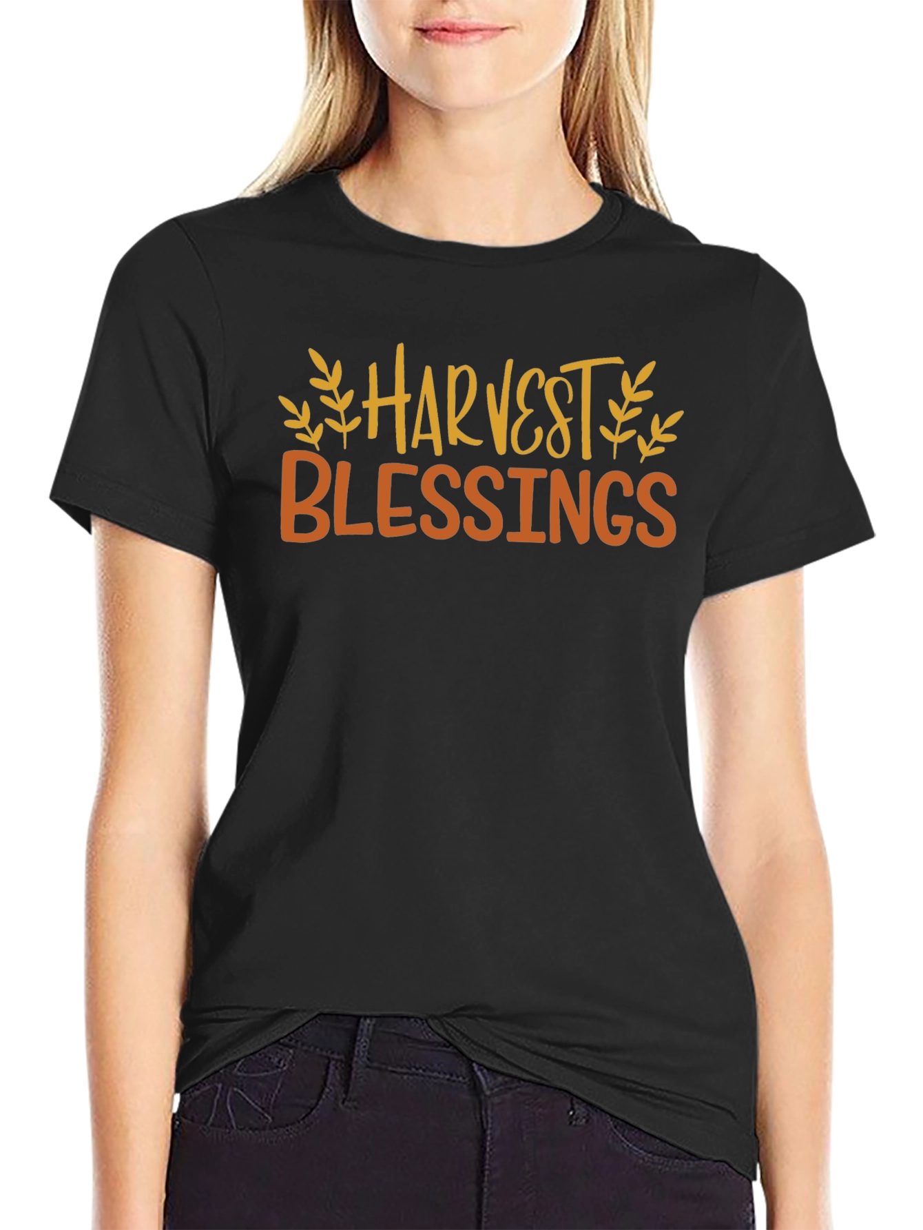 Harvest Blessings Graphic Tee - Black