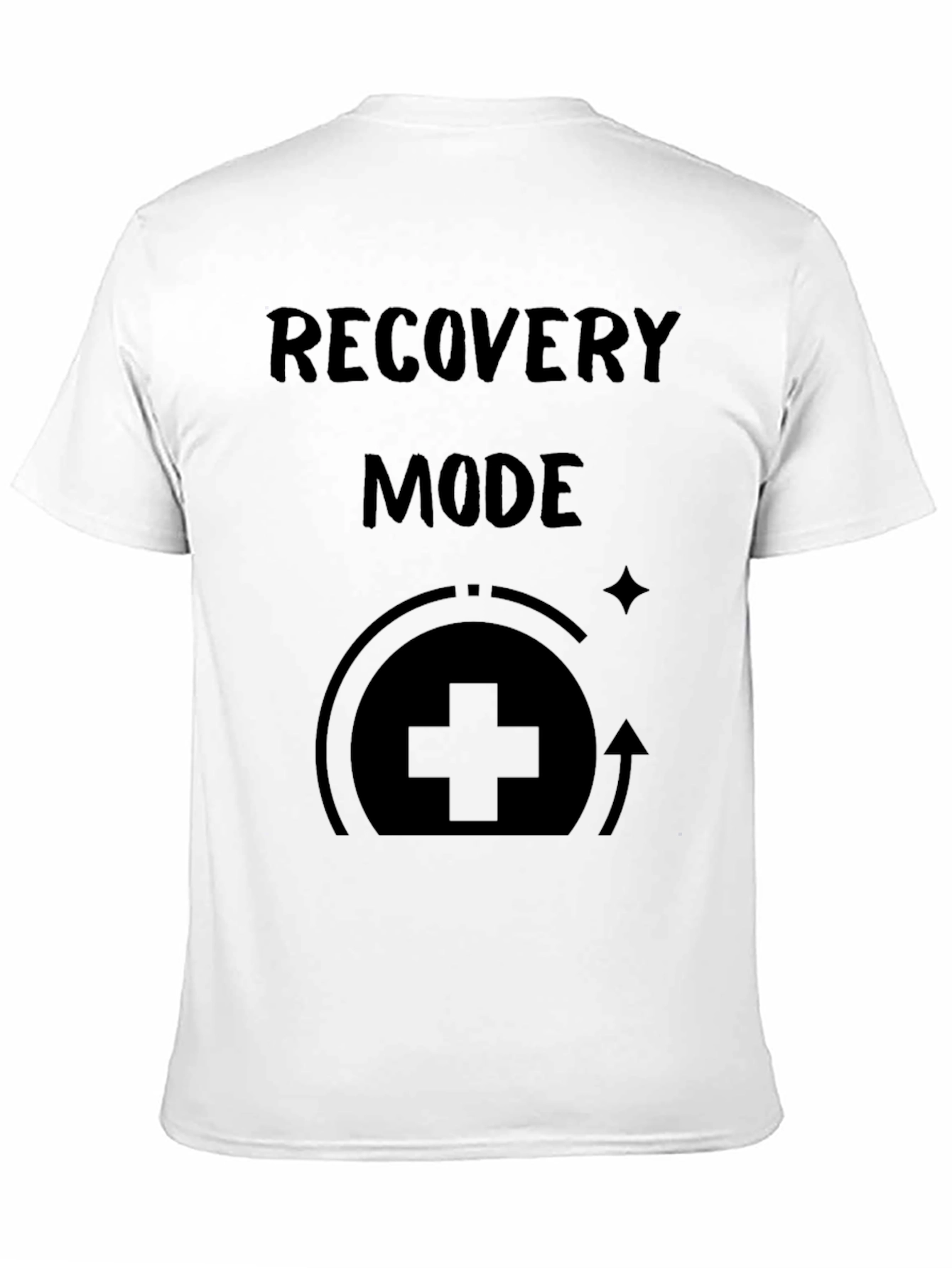Recovery Mode Black Graphic Tee for Men