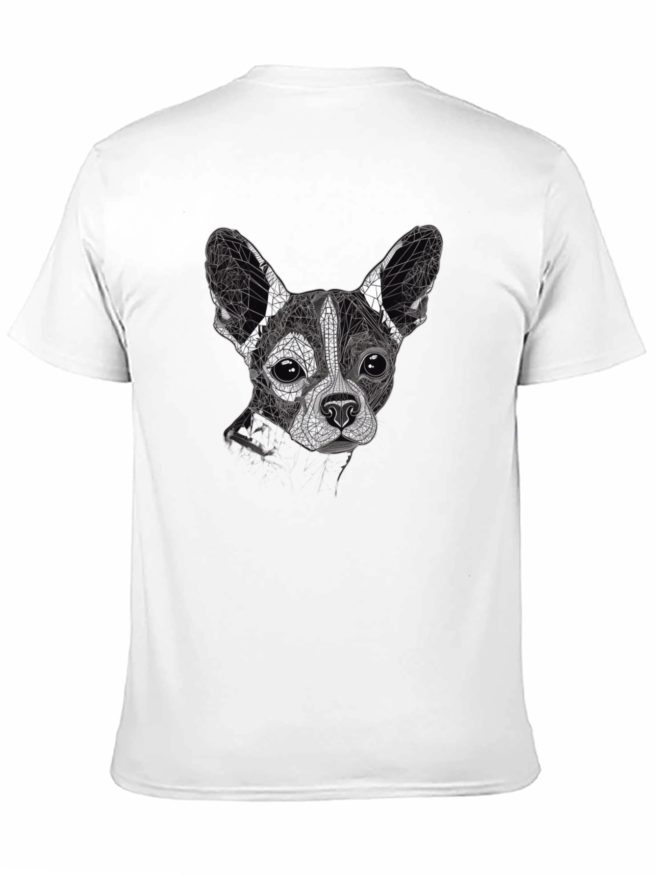 Geometric Dog Print T-Shirt - Stylish & Modern