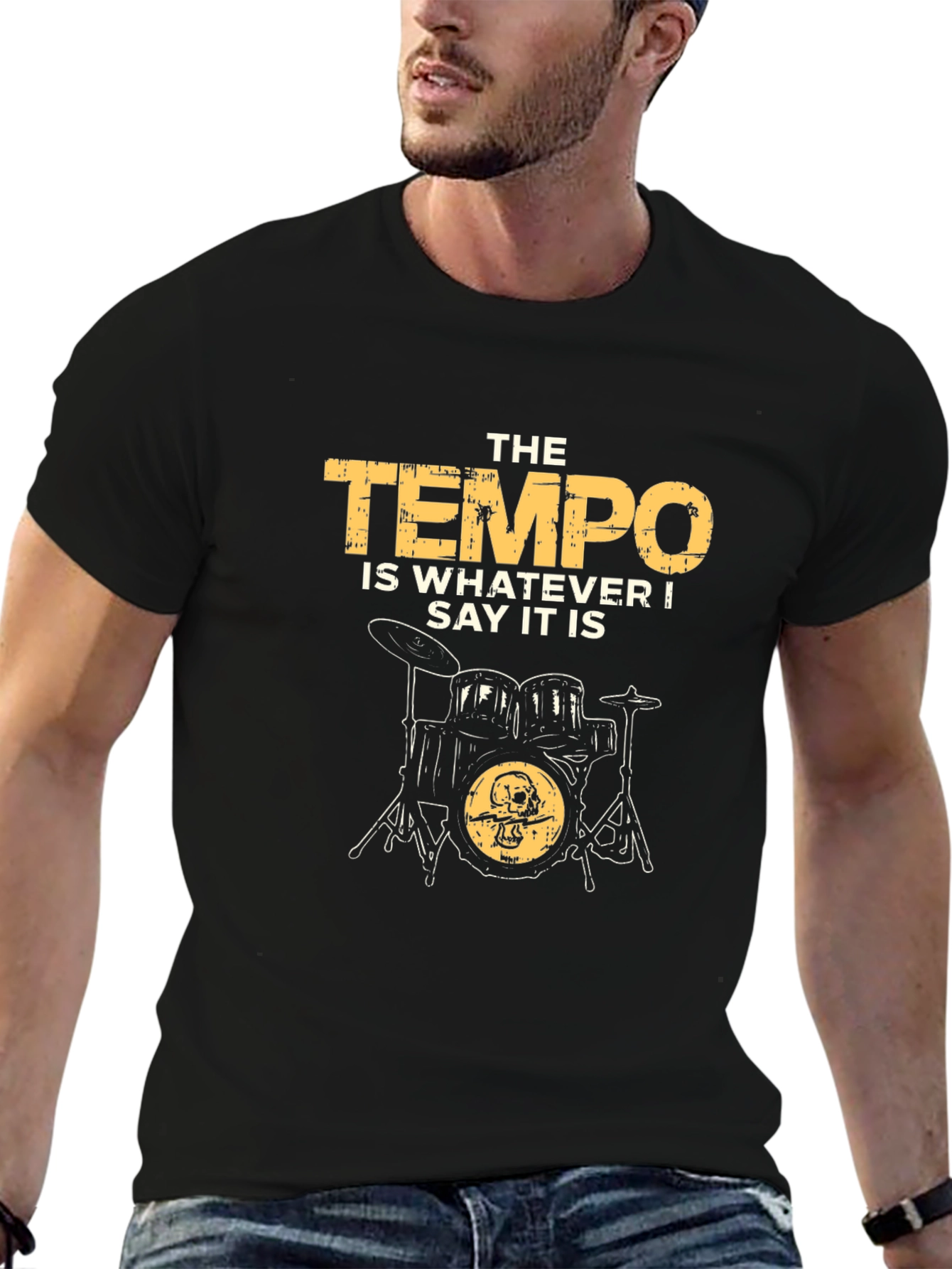 Tempo Drummer Graphic T-Shirt - Music Lover Tee