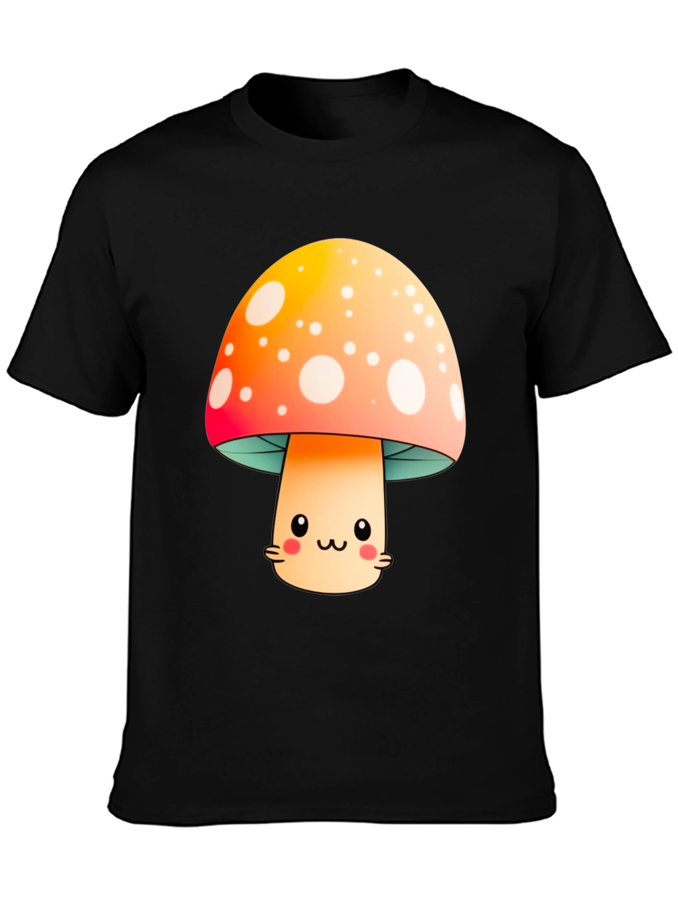 Cute Mushroom Graphic Tee - Kawaii Style