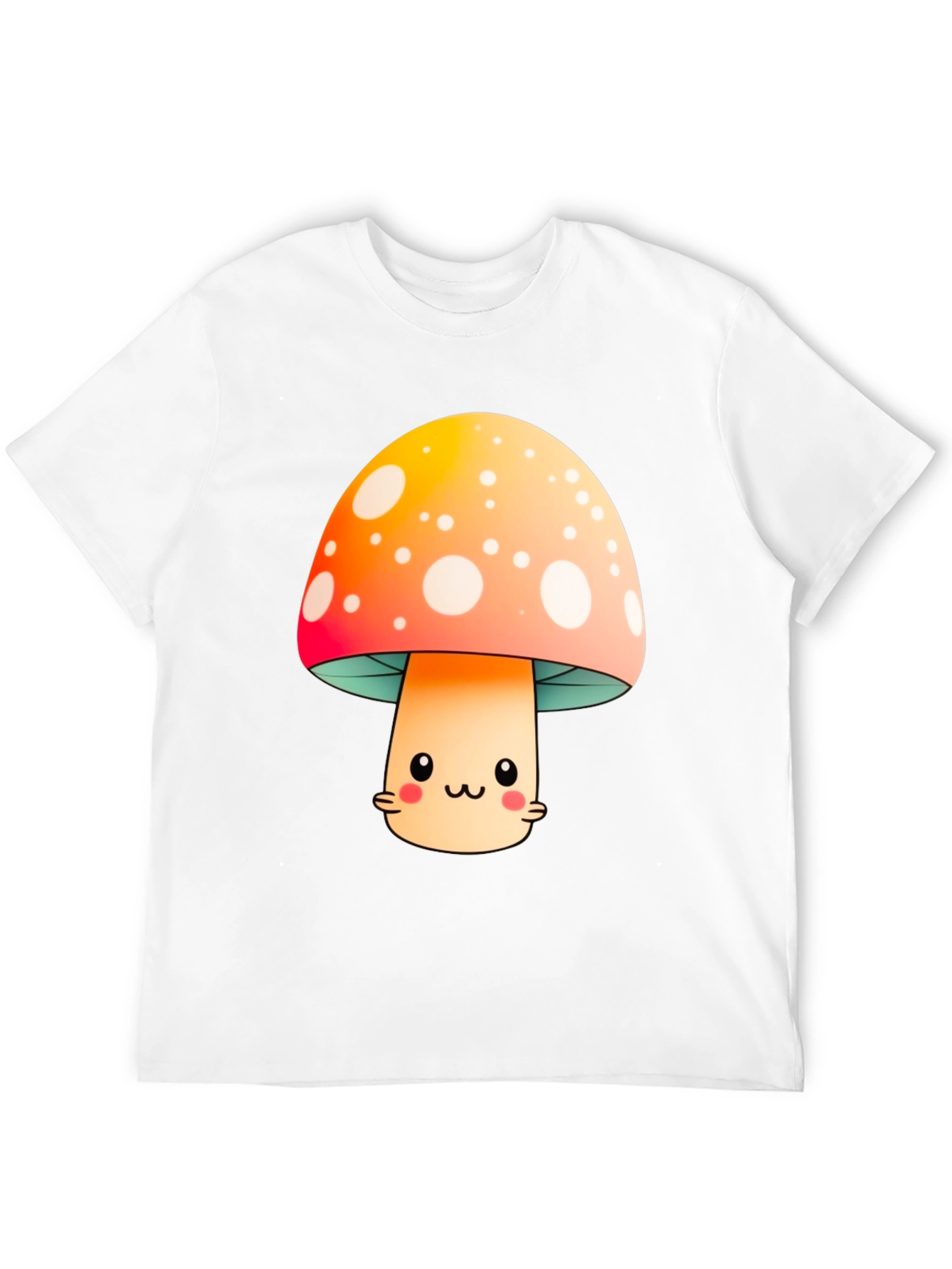 Cute Mushroom Graphic Tee - Kawaii Style