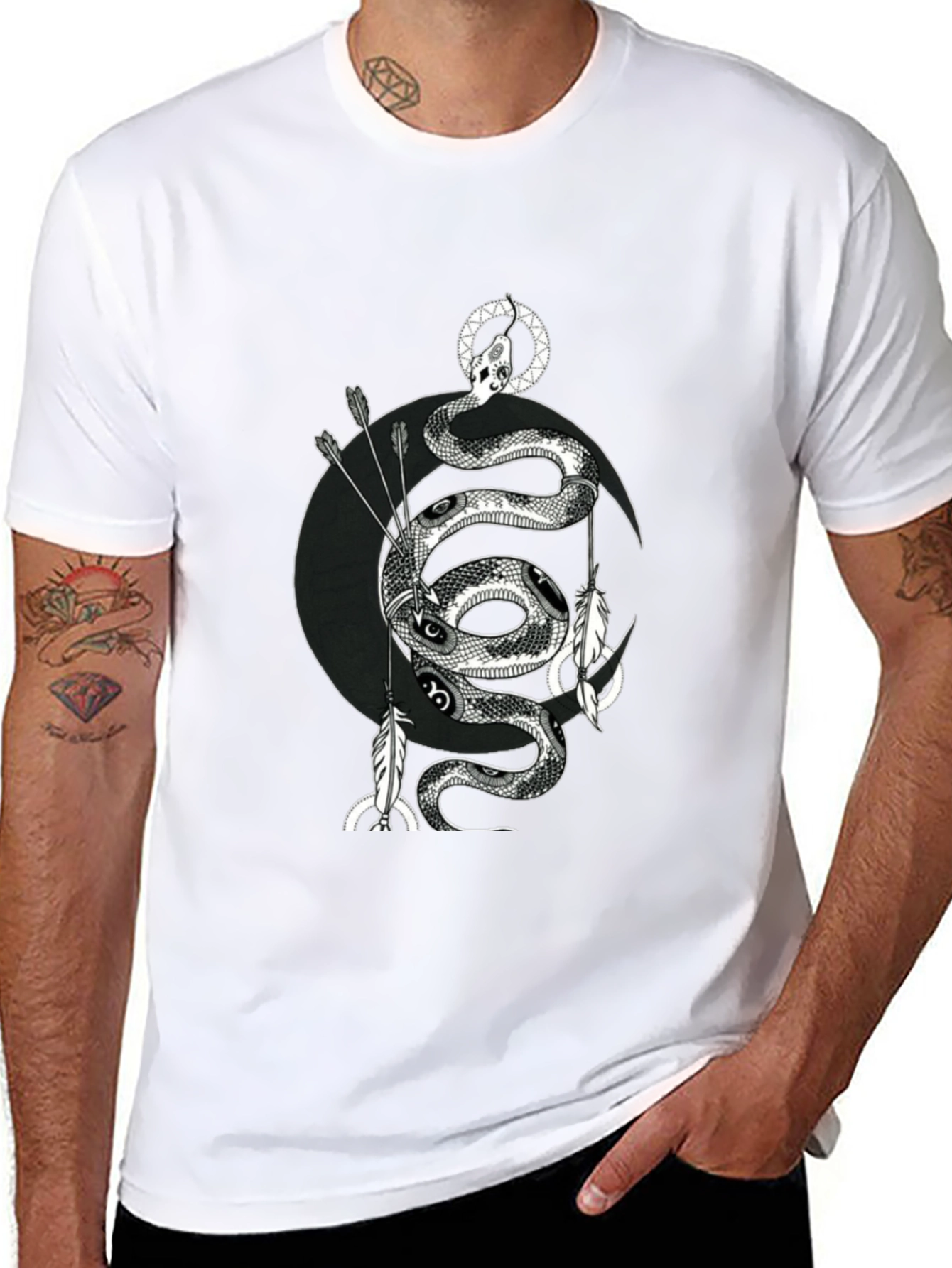Serpent Moon Arrow T-Shirt - Black