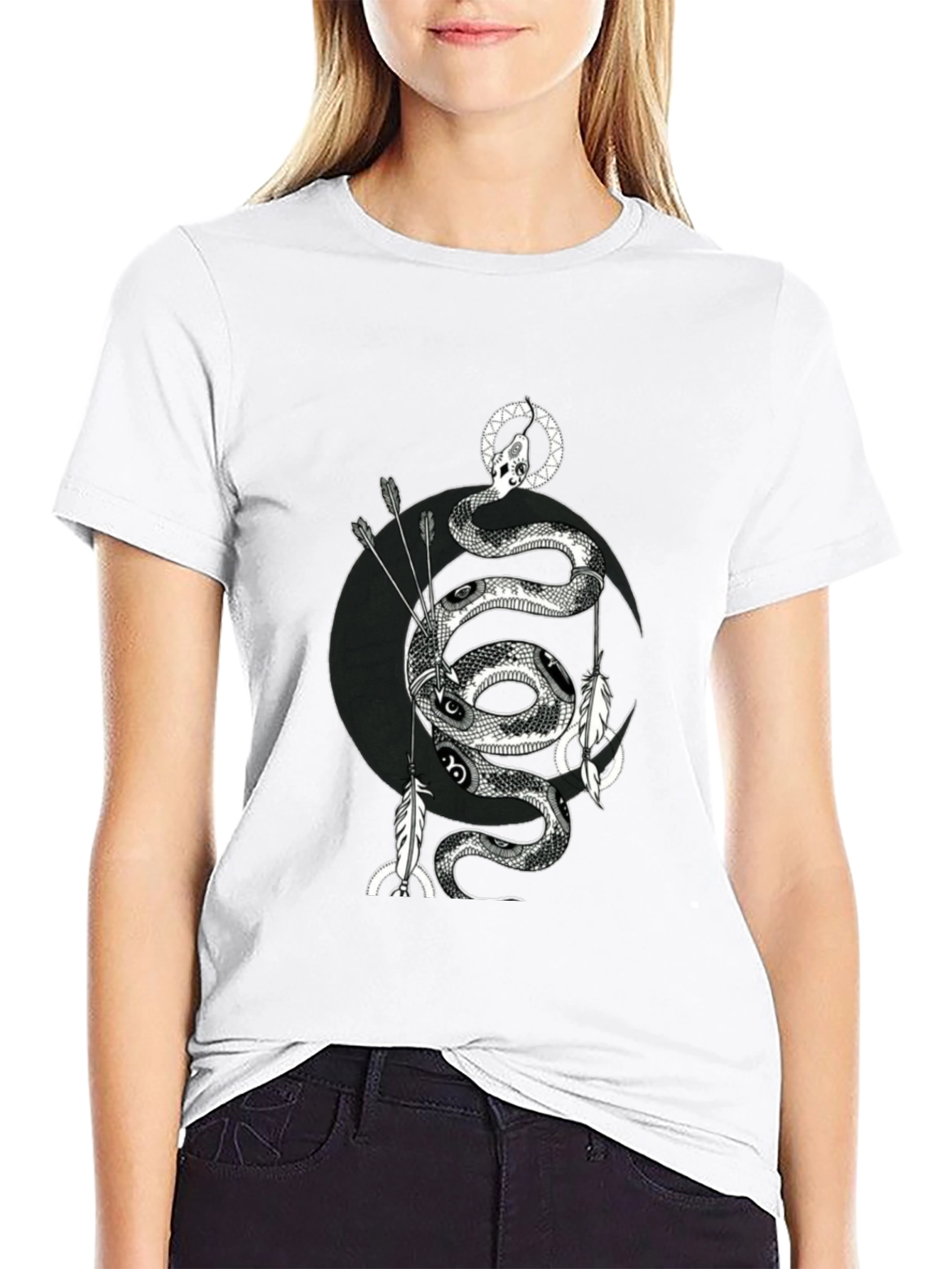Serpent Moon Arrow T-Shirt - Black
