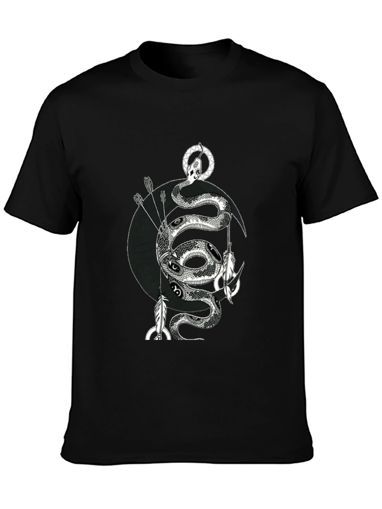 Serpent Moon Arrow T-Shirt - Black