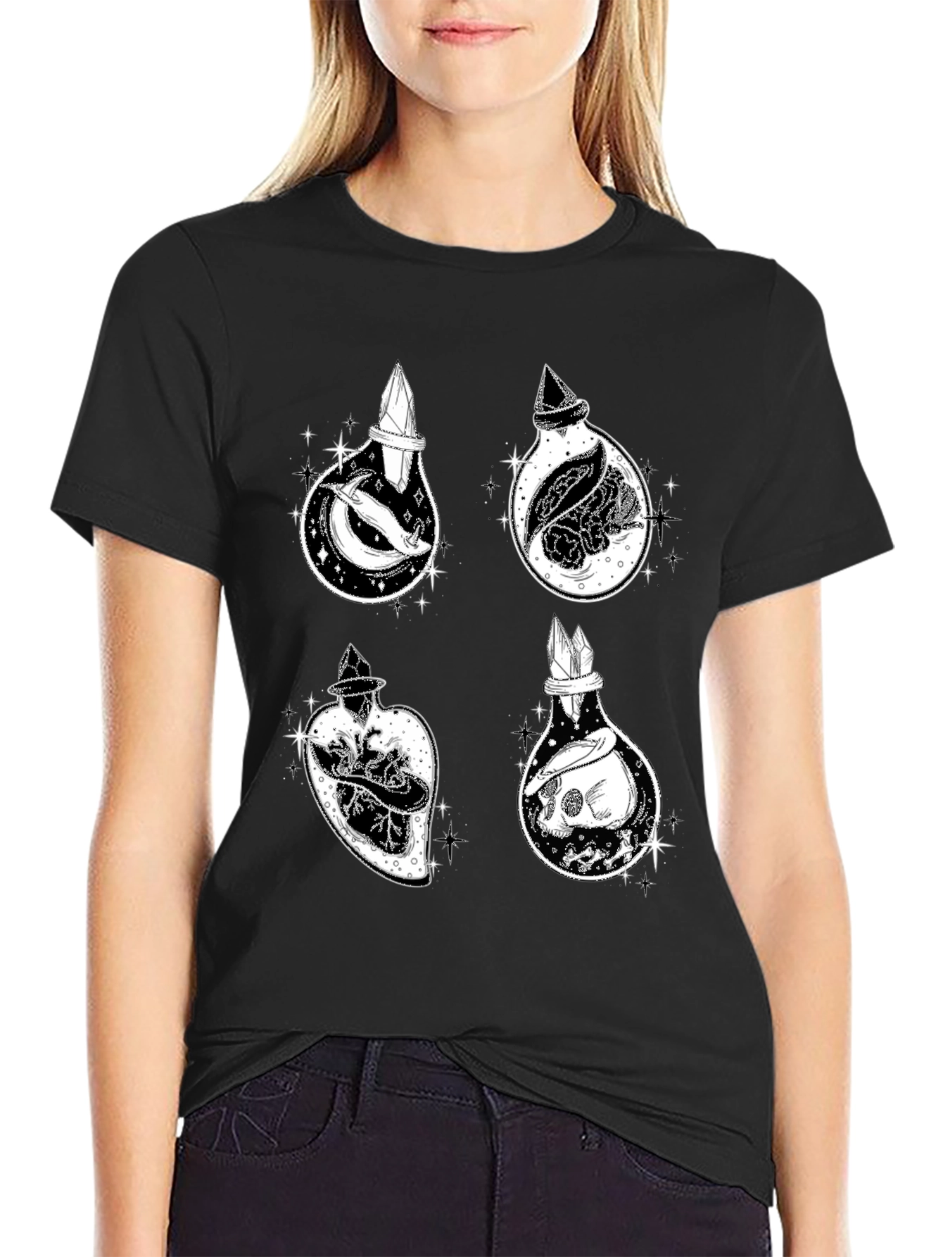 Potion Bottle Print T-Shirt