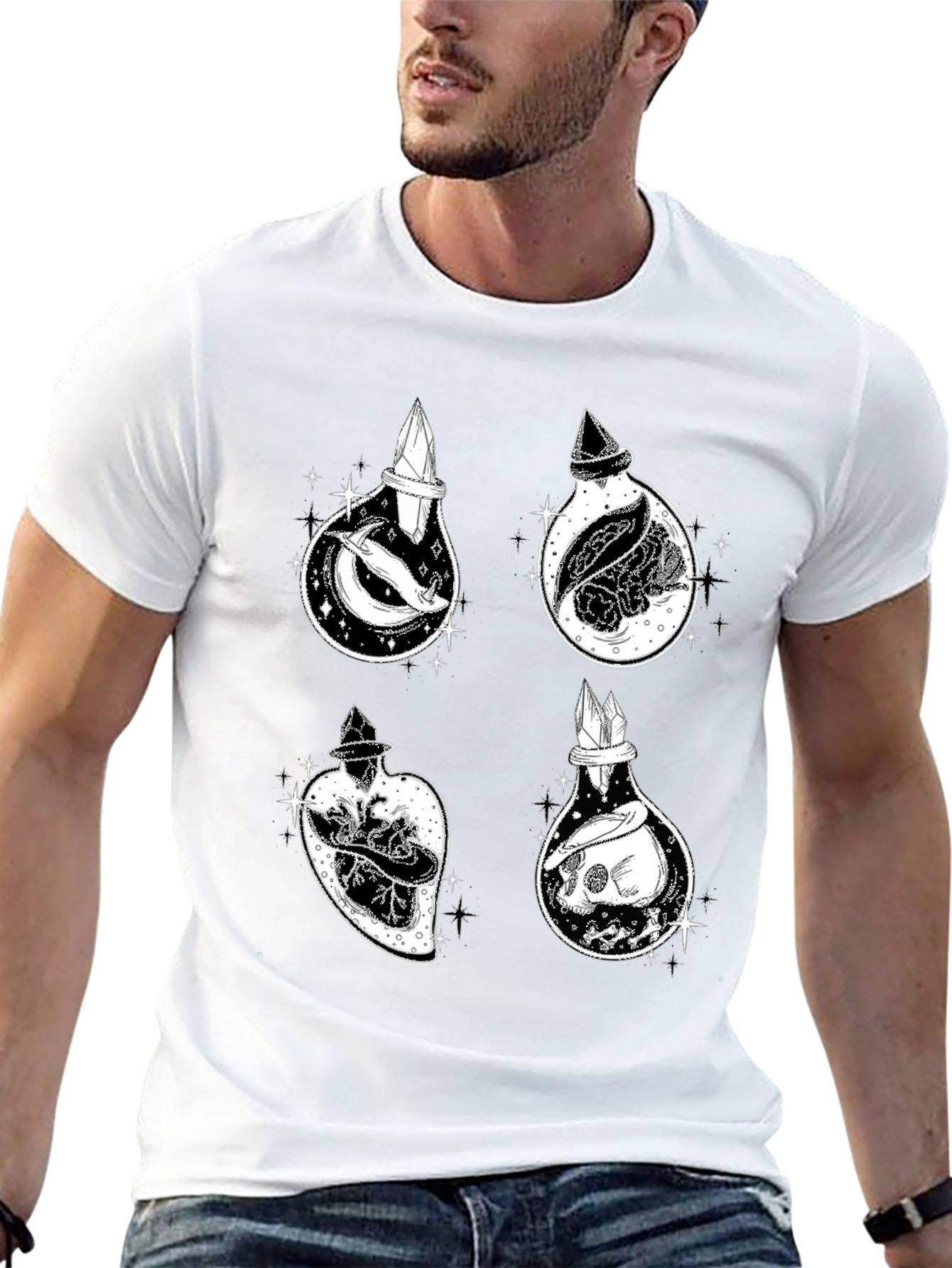Potion Bottle Print T-Shirt