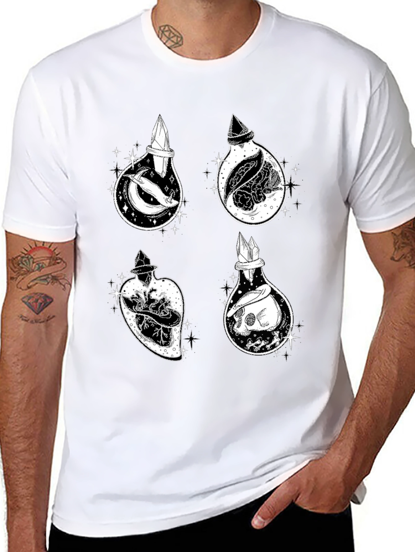 Potion Bottle Print T-Shirt