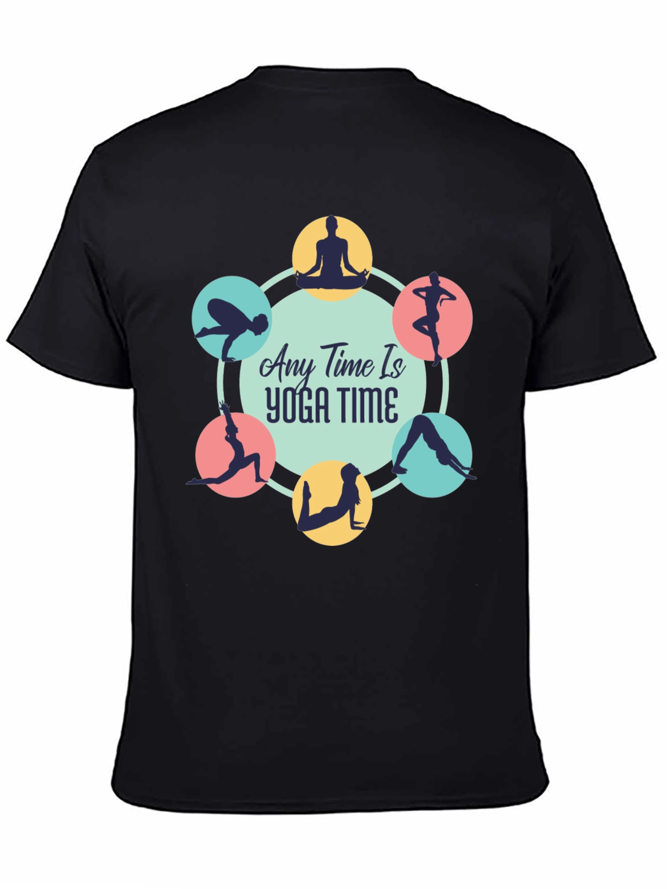 Yoga Time Black Tee: Find Your Zen