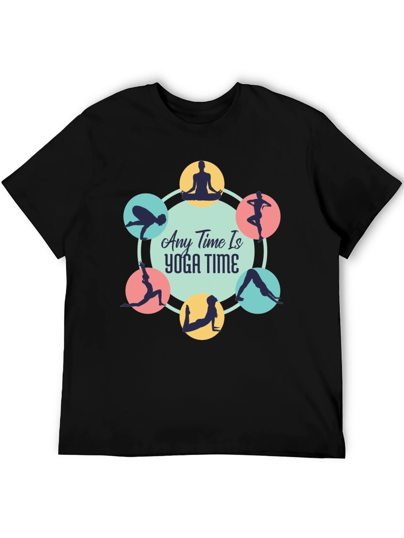 Yoga Time Black Tee: Find Your Zen
