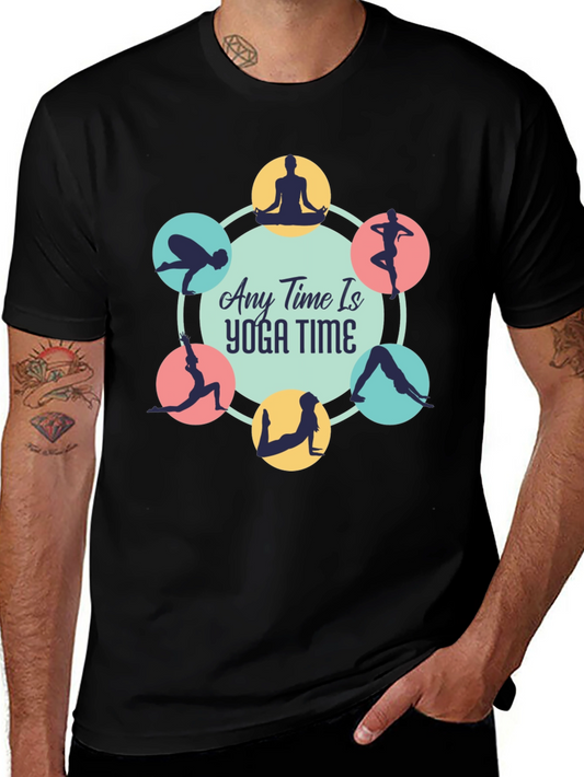 Yoga Time Black Tee: Find Your Zen