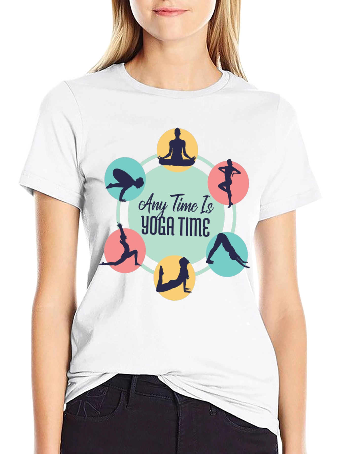 Yoga Time Black Tee: Find Your Zen
