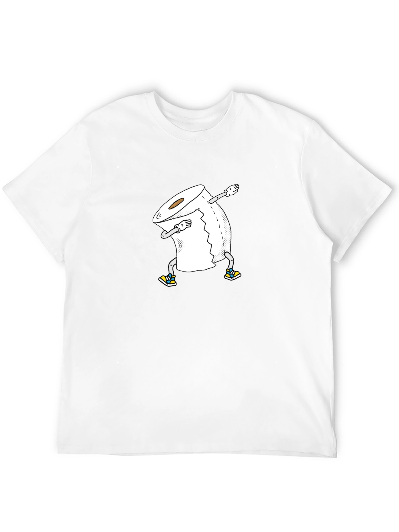 Dabbing Toilet Paper Roll Graphic Tee - Black T-Shirt
