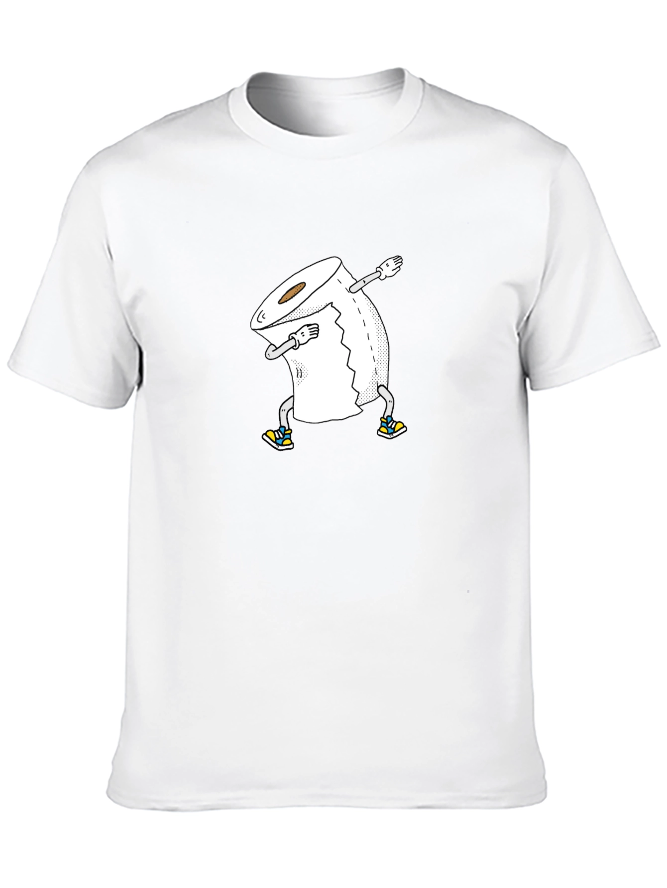 Dabbing Toilet Paper Roll Graphic Tee - Black T-Shirt