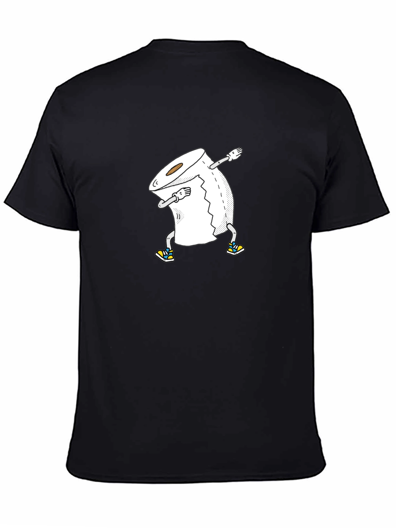 Dabbing Toilet Paper Roll Graphic Tee - Black T-Shirt