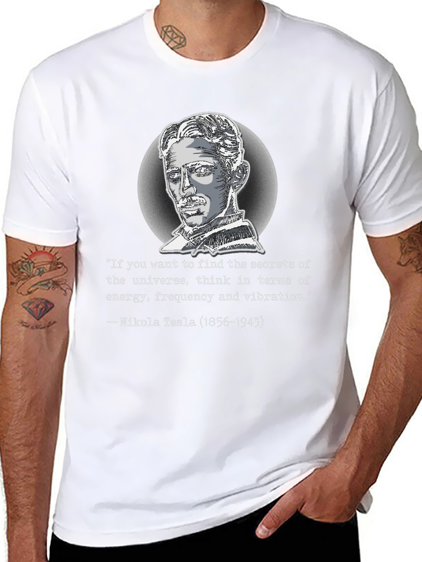 Nikola Tesla Quote Graphic T-Shirt