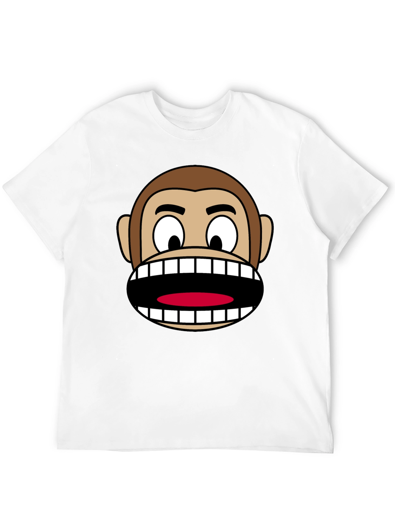 Funny Monkey Face Graphic T-Shirt