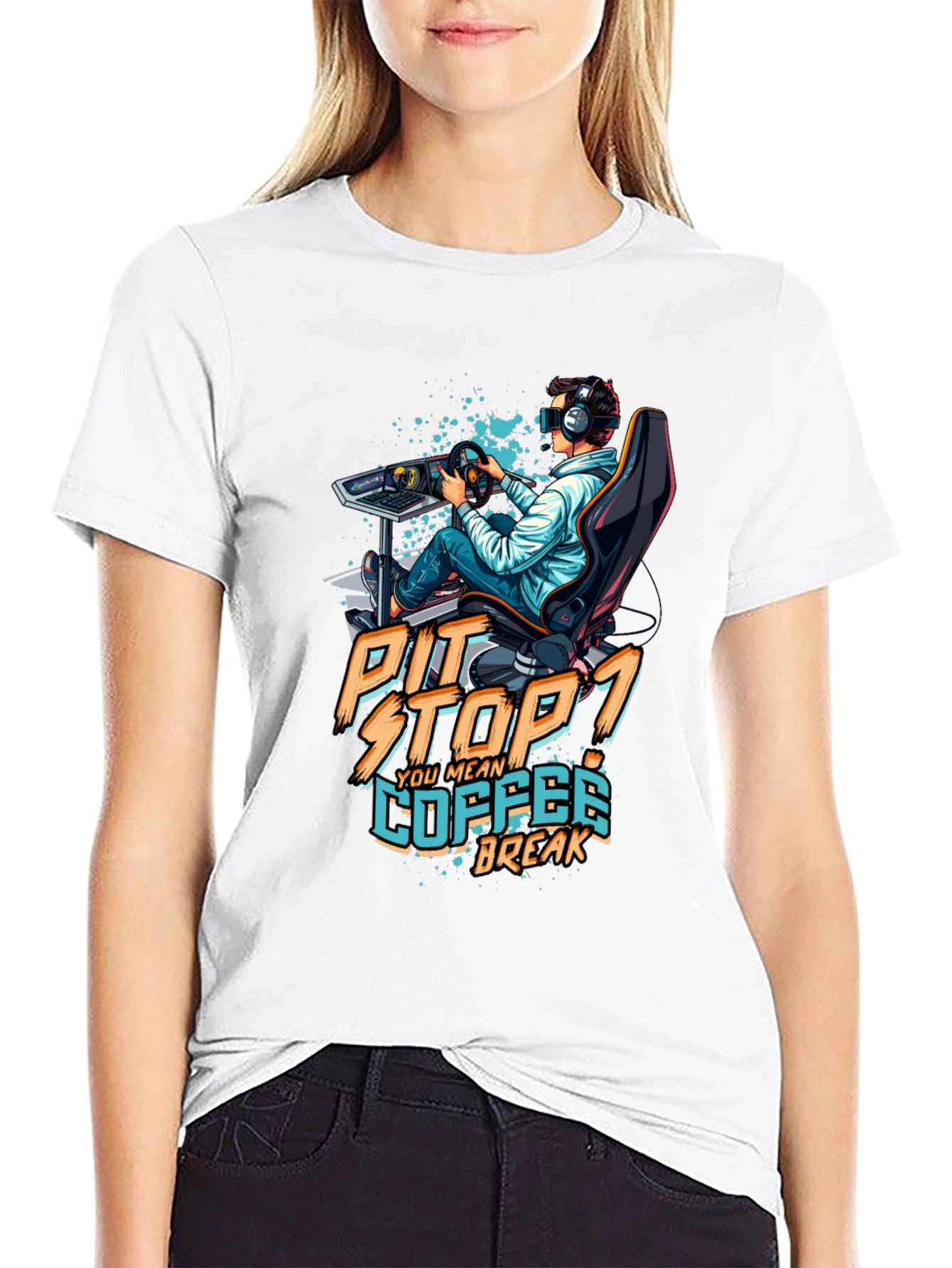 Pit Stop Coffee Break Gaming T-Shirt
