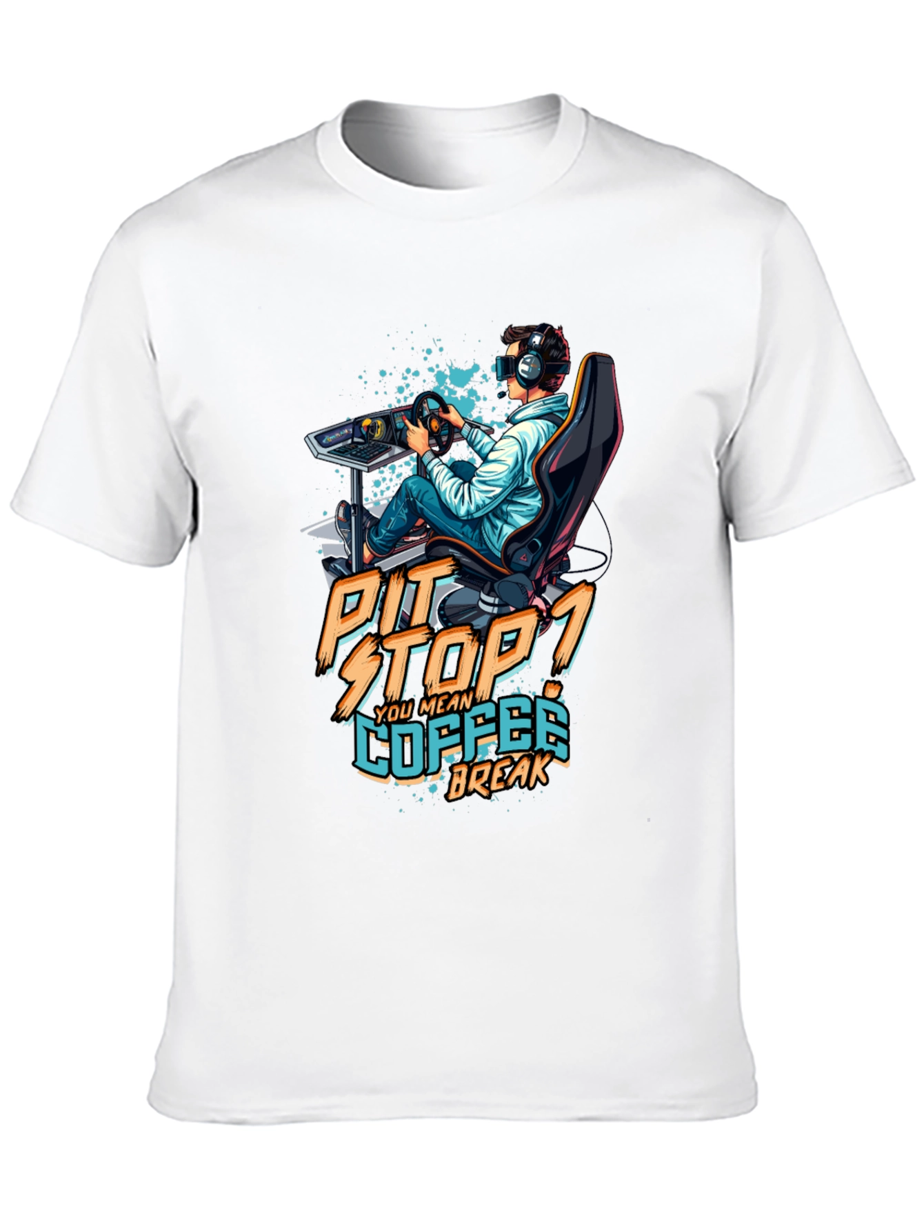 Pit Stop Coffee Break Gaming T-Shirt