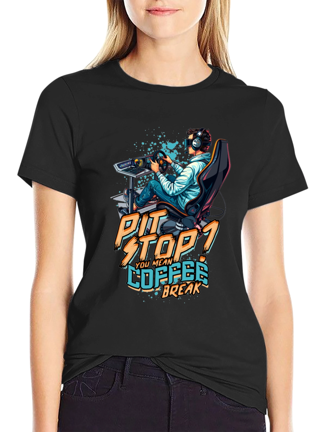 Pit Stop Coffee Break Gaming T-Shirt