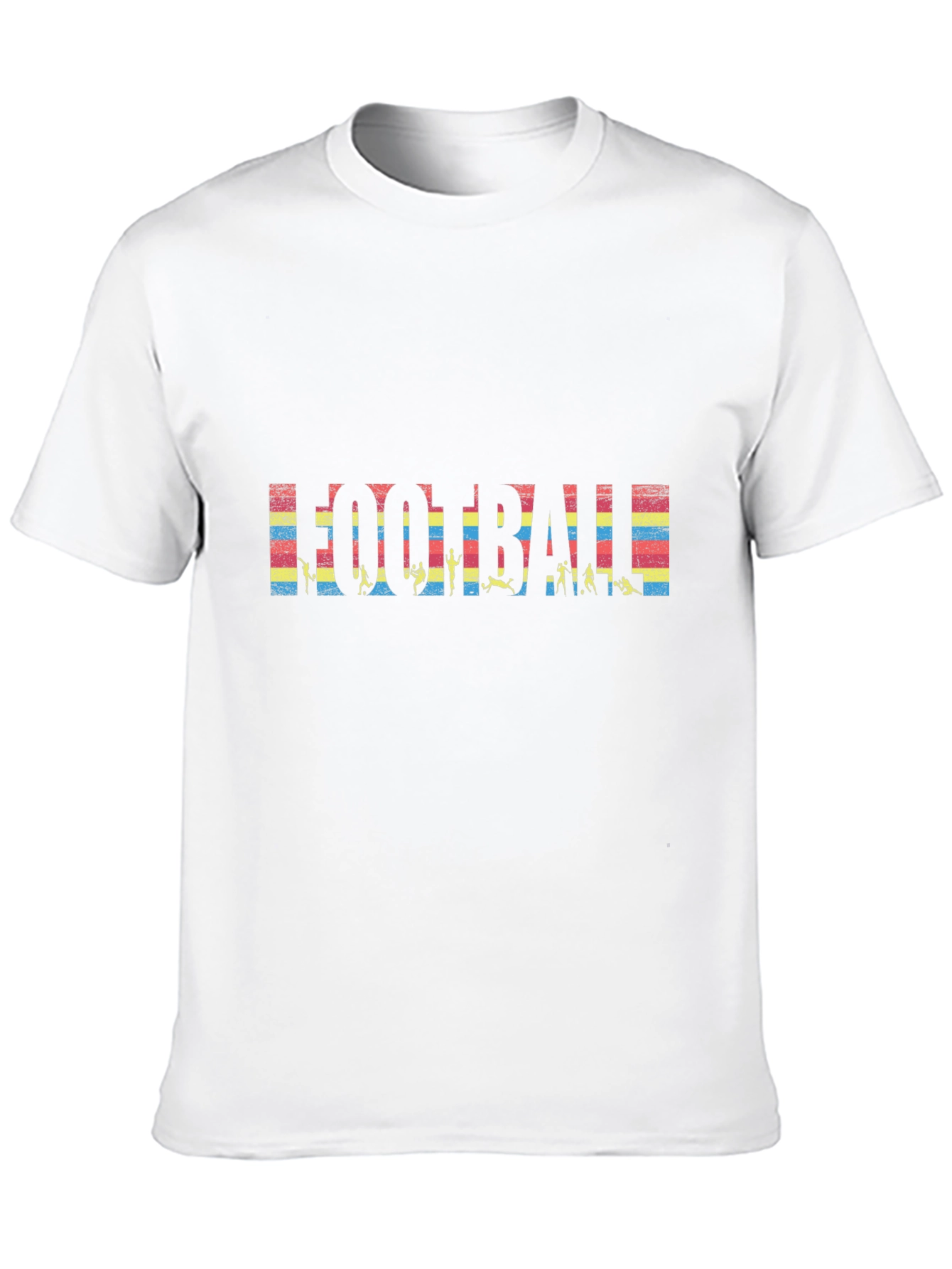 Football Graphic Tee - Retro Stripe Design