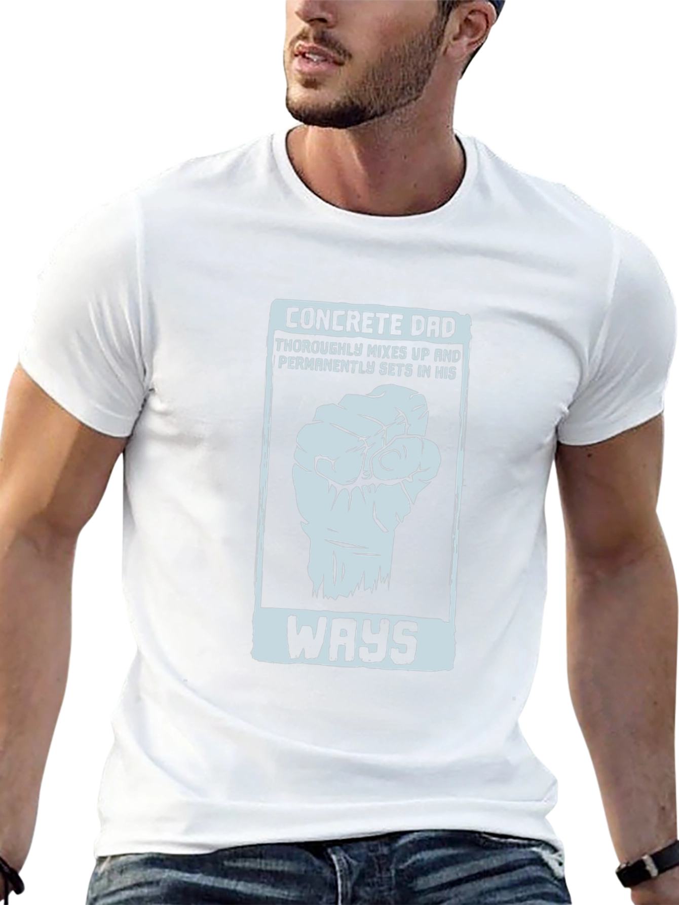 Concrete Dad Funny Graphic T-Shirt