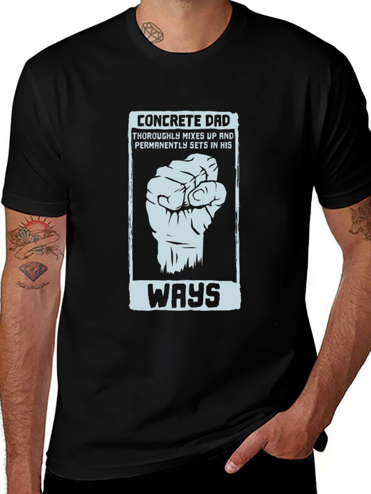 Concrete Dad Funny Graphic T-Shirt