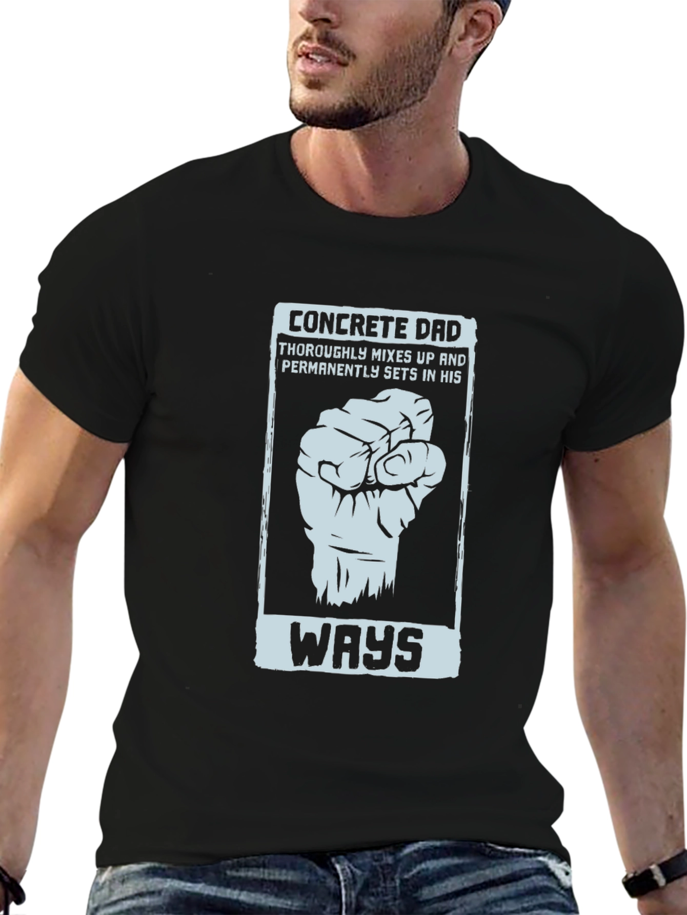 Concrete Dad Funny Graphic T-Shirt