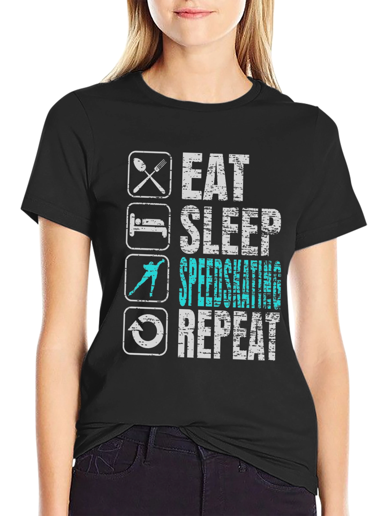 Eat Sleep Speedskating Repeat T-Shirt