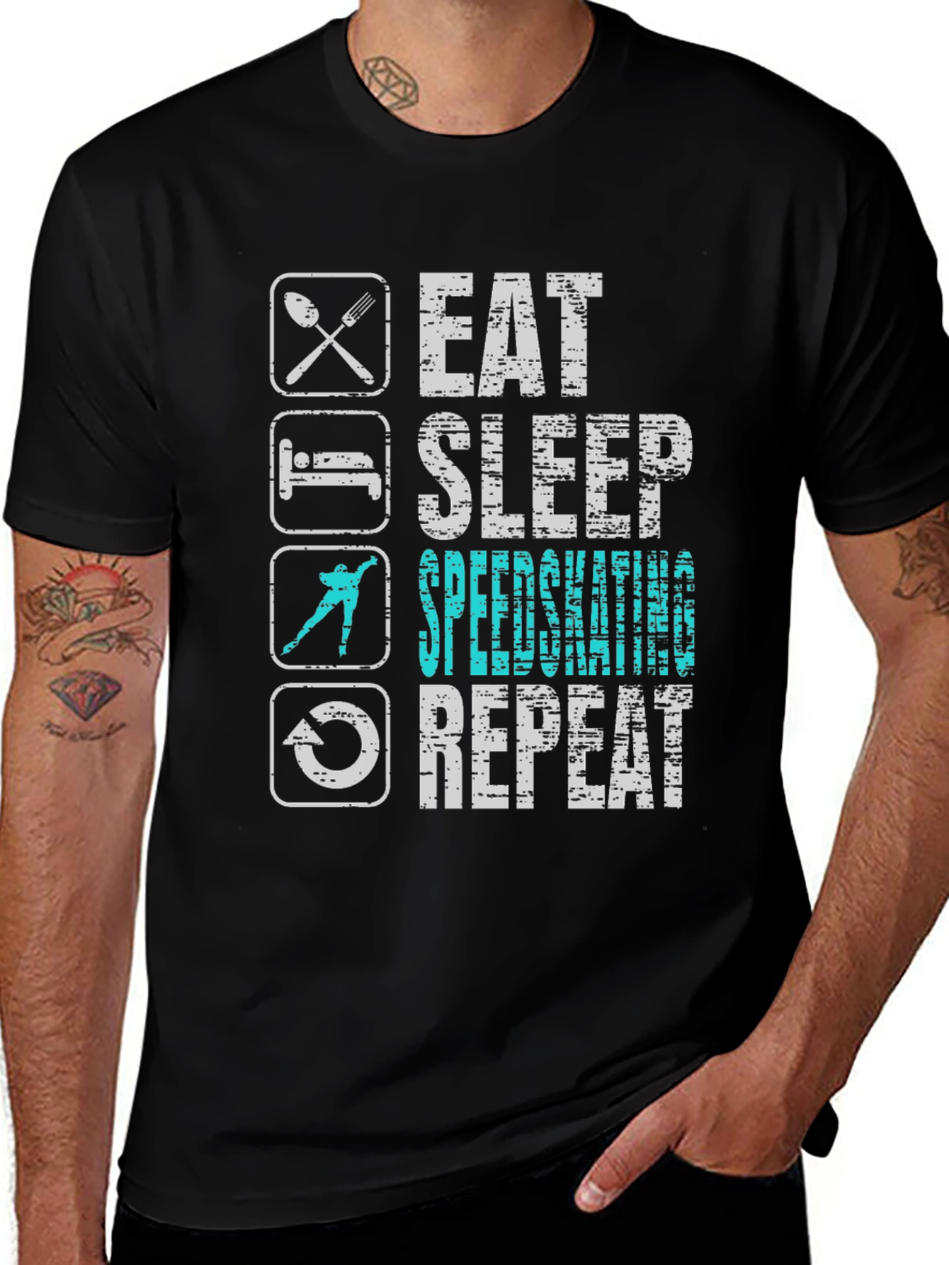 Eat Sleep Speedskating Repeat T-Shirt