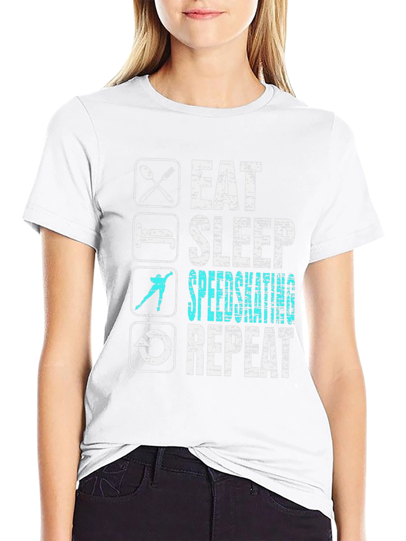Eat Sleep Speedskating Repeat T-Shirt
