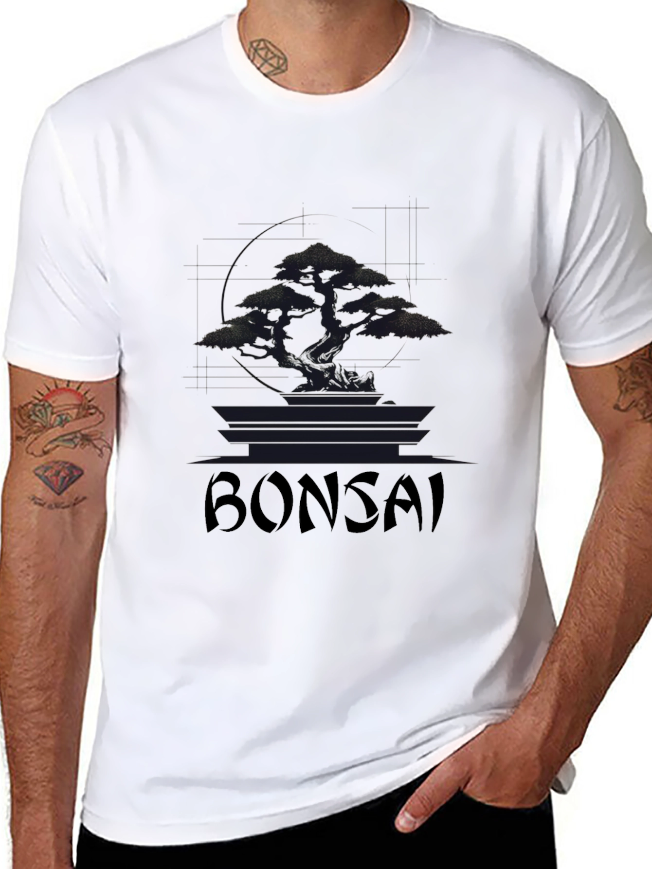 Bonsai Tree Graphic T-Shirt - Classic Black Tee