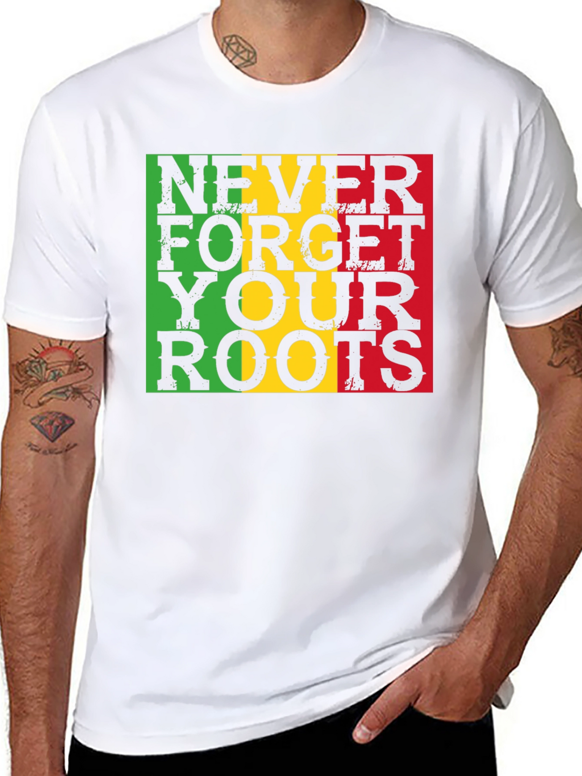 Roots Reggae Rasta T-Shirt - Never Forget Roots