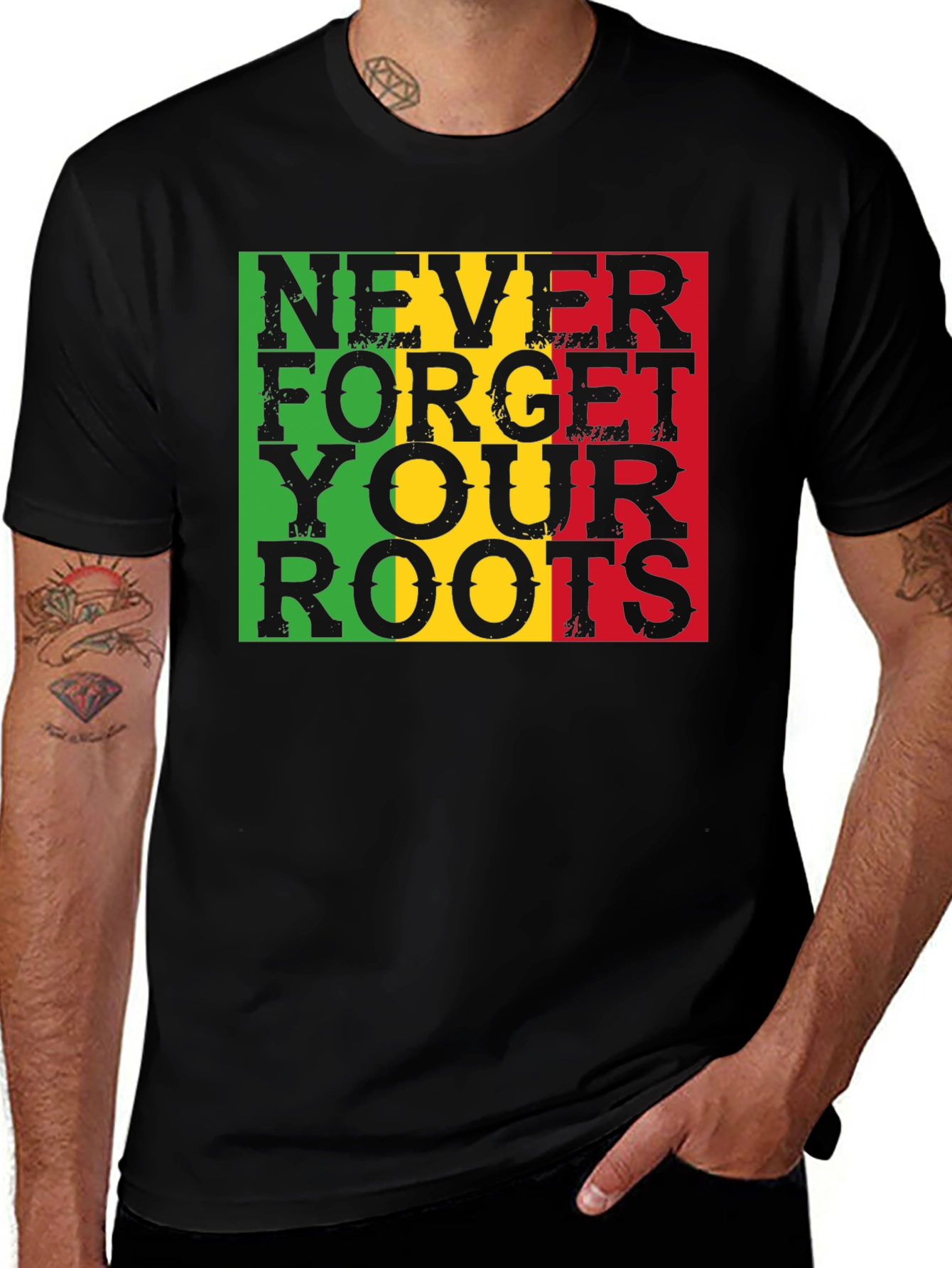 Roots Reggae Rasta T-Shirt - Never Forget Roots