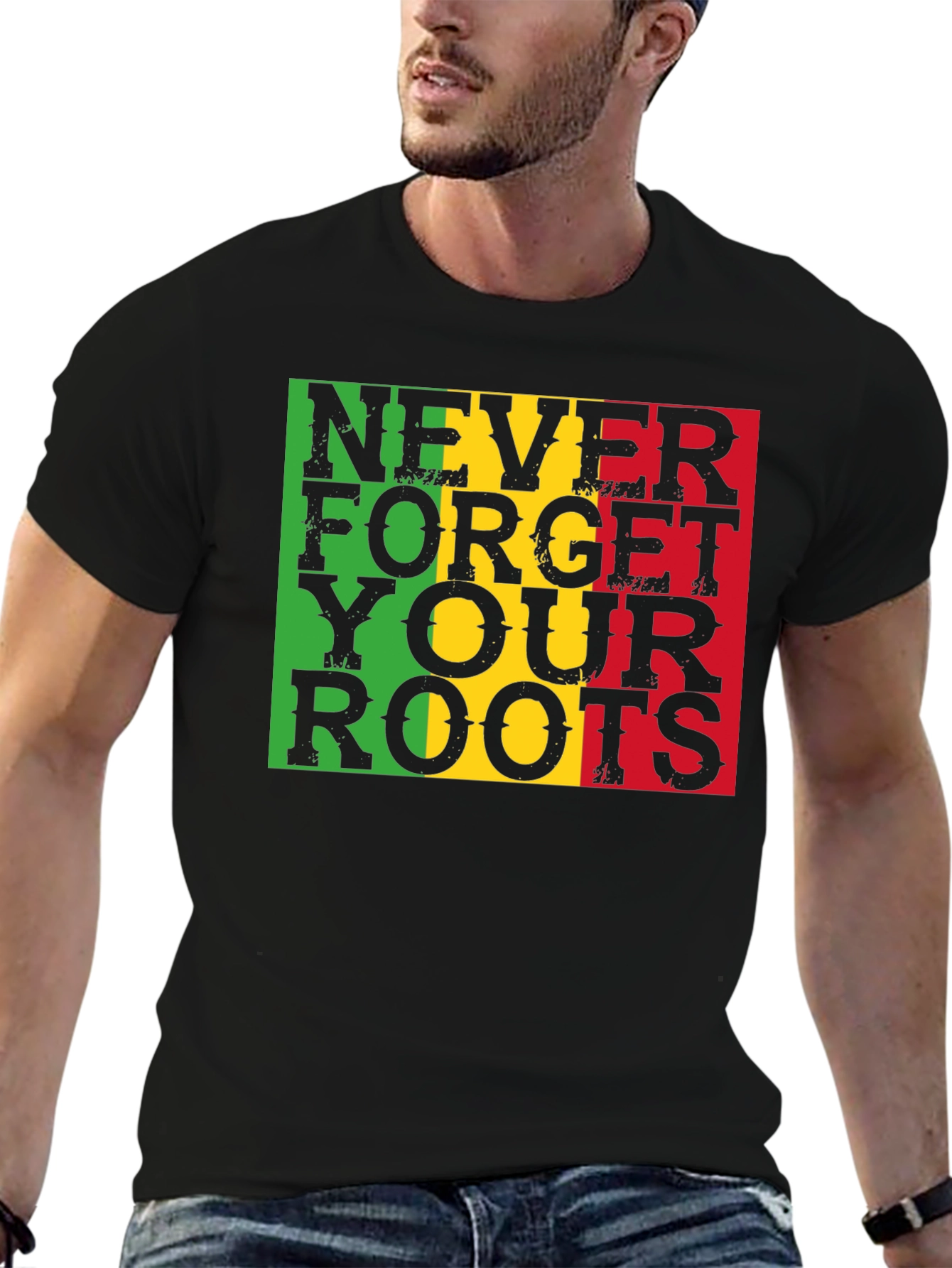Roots Reggae Rasta T-Shirt - Never Forget Roots