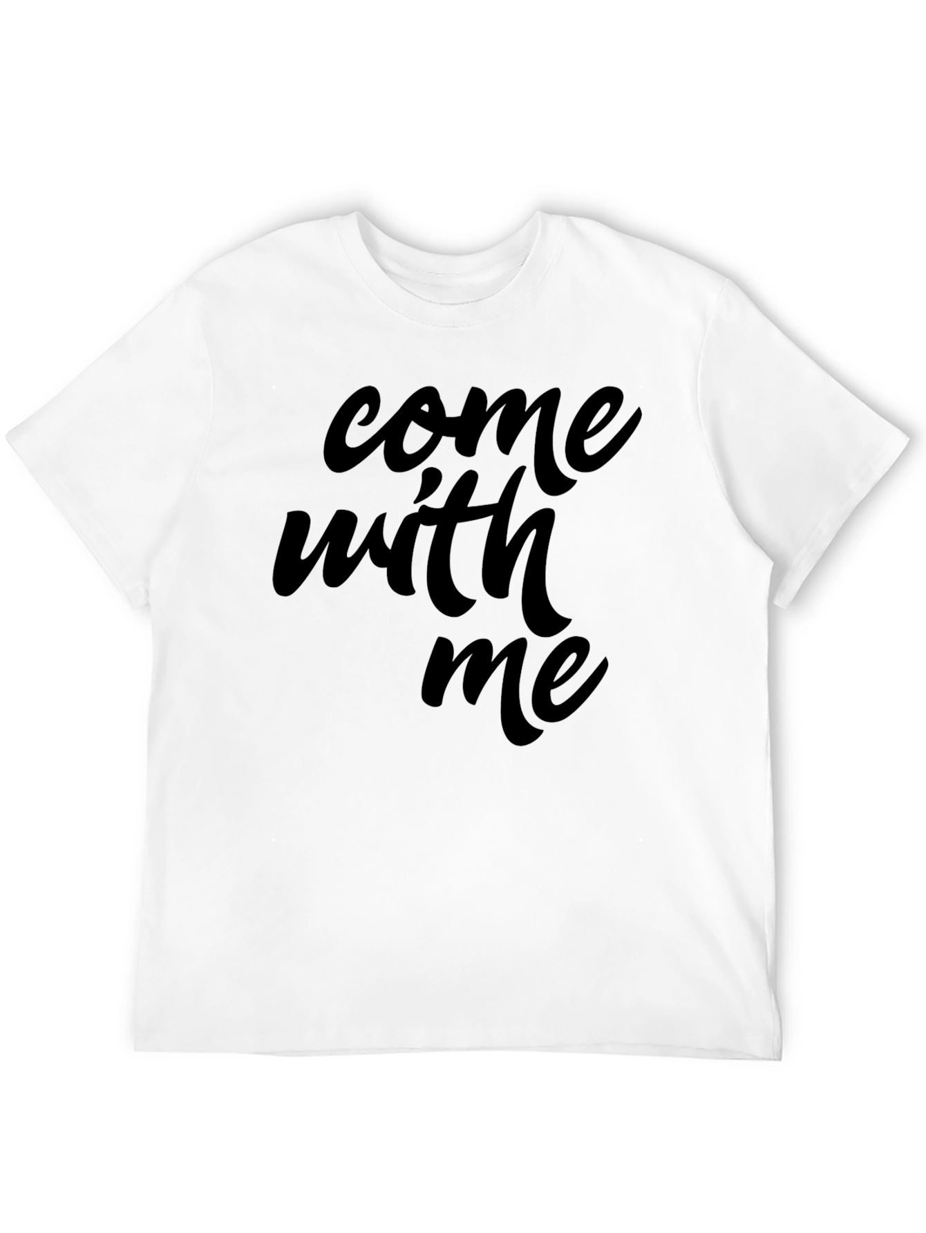 Come With Me Graphic Tee - Black Casual T-Shirt