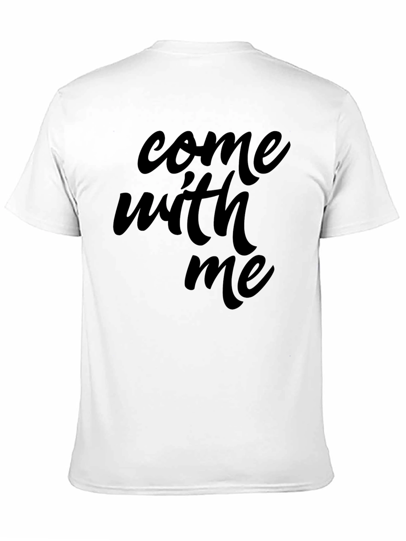 Come With Me Graphic Tee - Black Casual T-Shirt