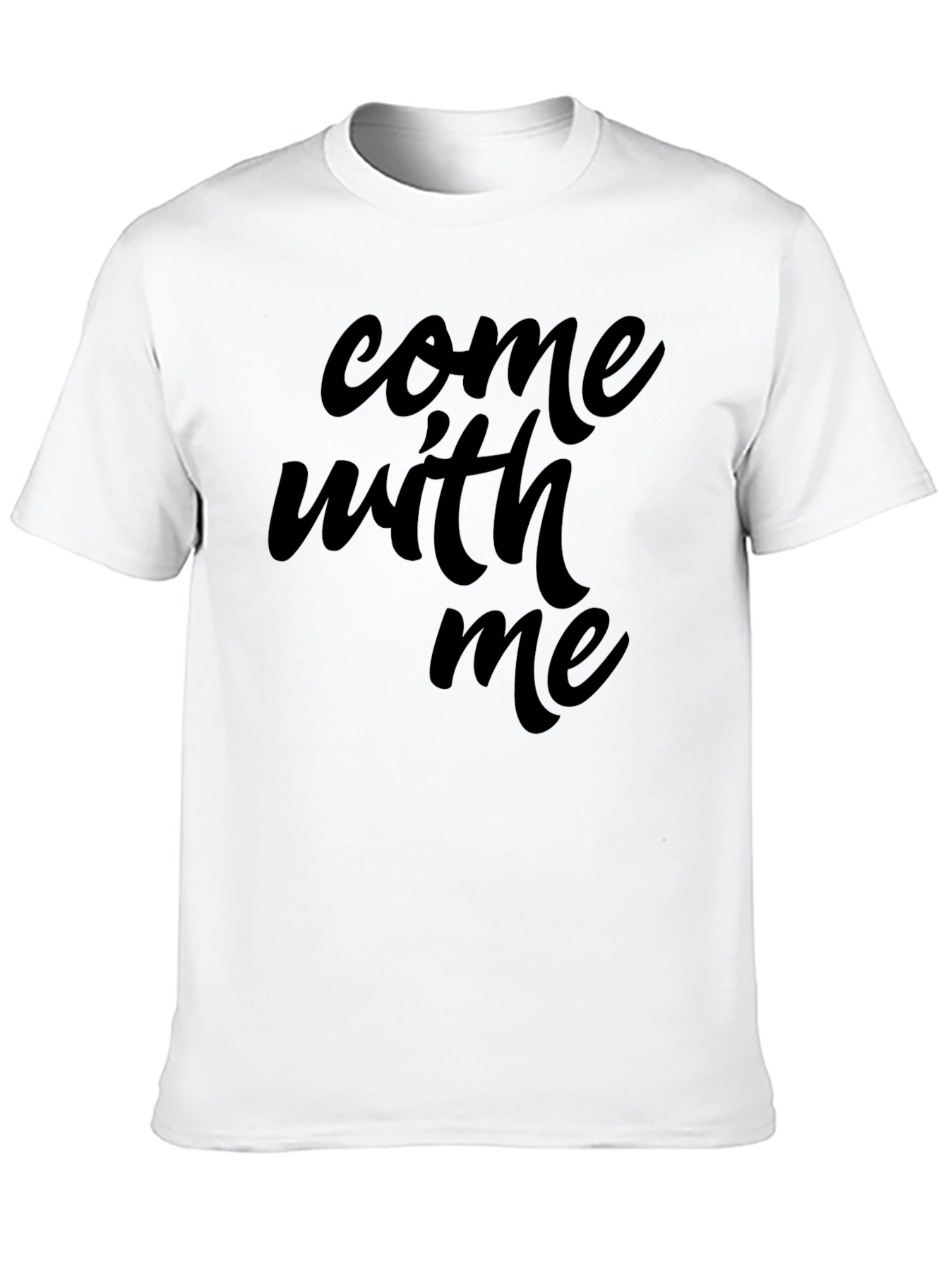 Come With Me Graphic Tee - Black Casual T-Shirt