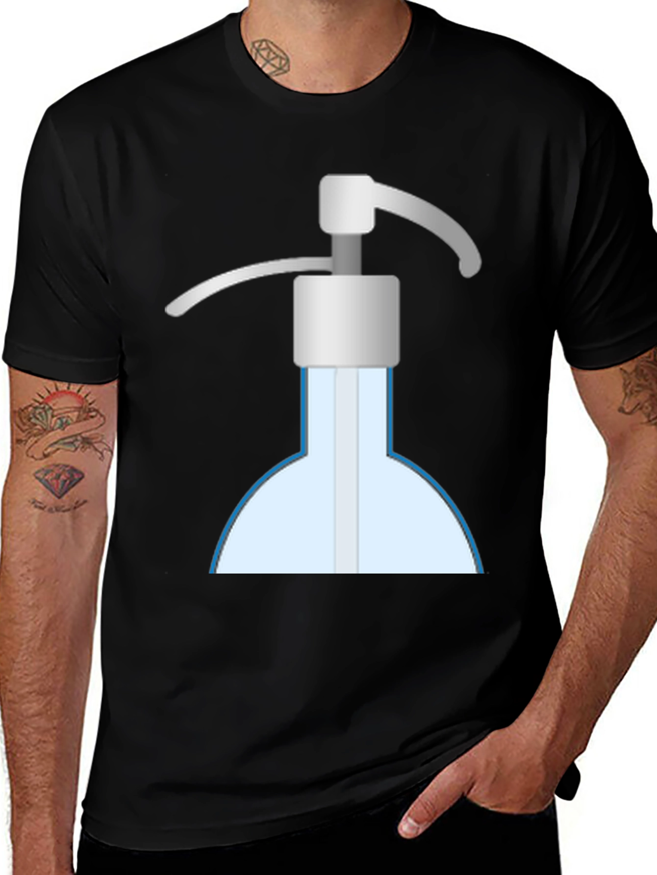 Novelty Hand Sanitizer Graphic T-Shirt