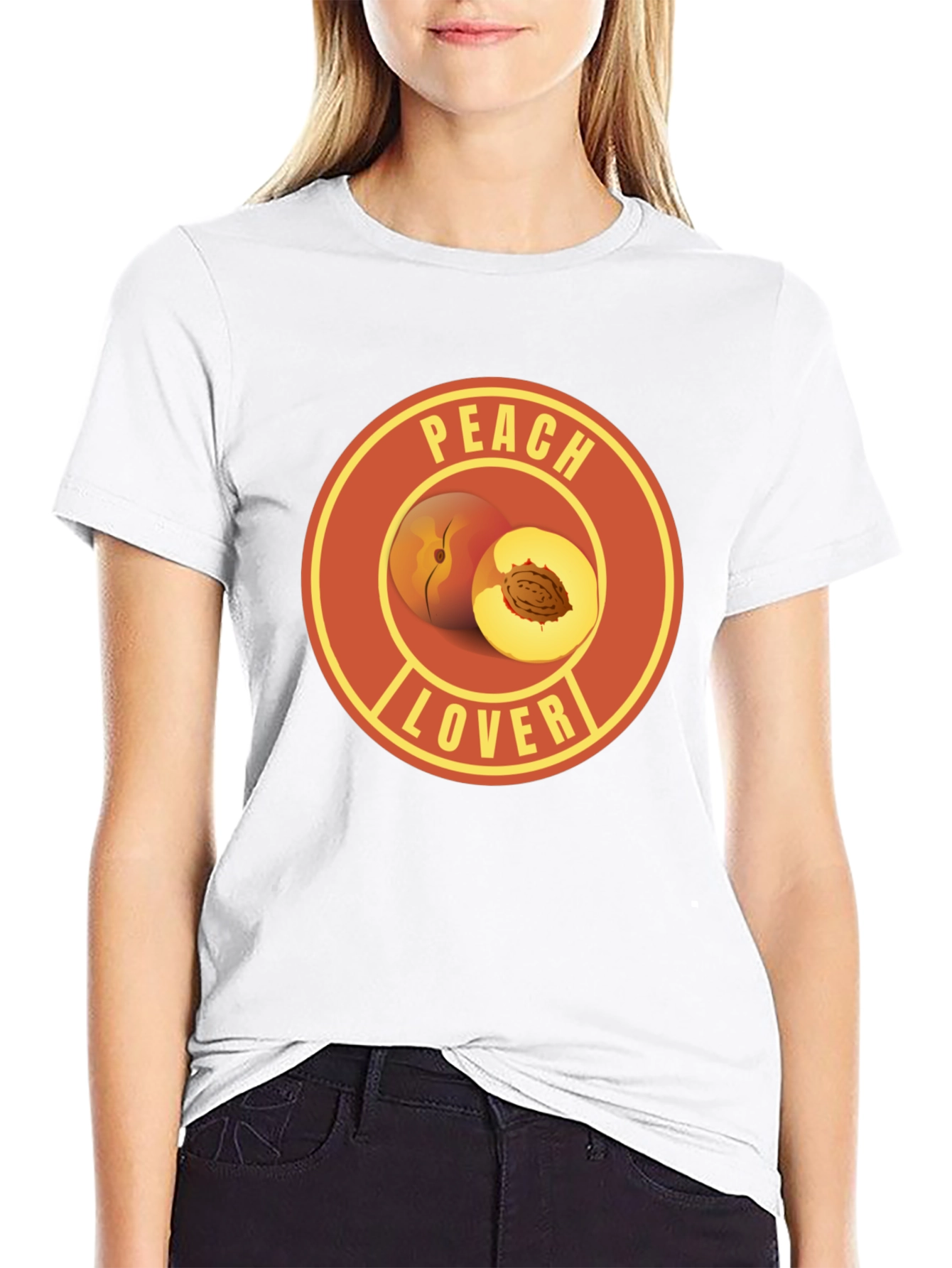 Peach Lover Graphic Tee - Fruit Humor T-Shirt