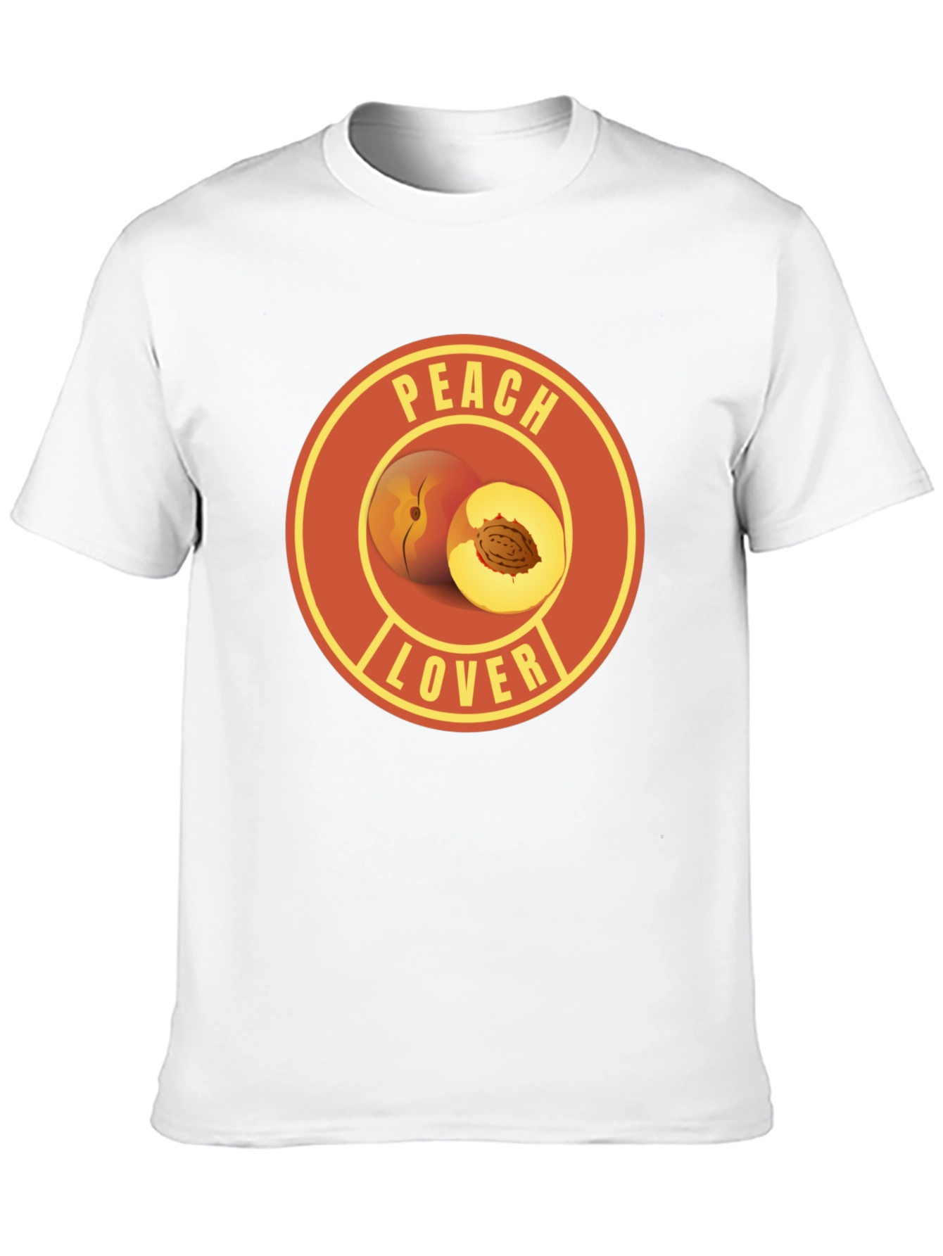 Peach Lover Graphic Tee - Fruit Humor T-Shirt