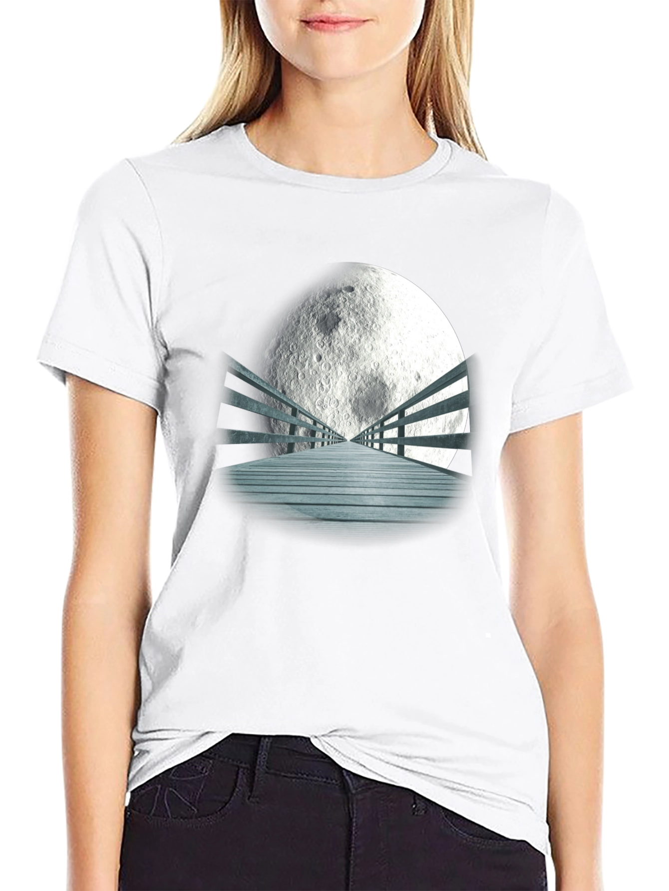 Moonlit Bridge Graphic T-Shirt