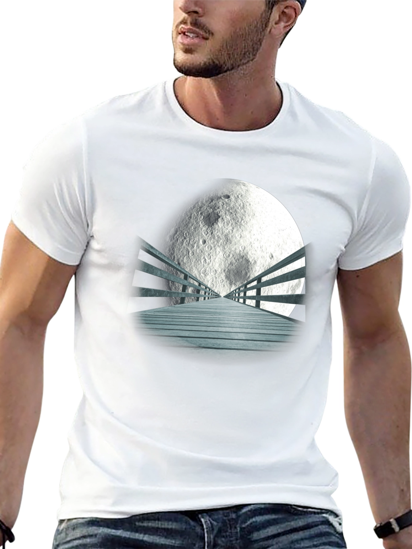 Moonlit Bridge Graphic T-Shirt