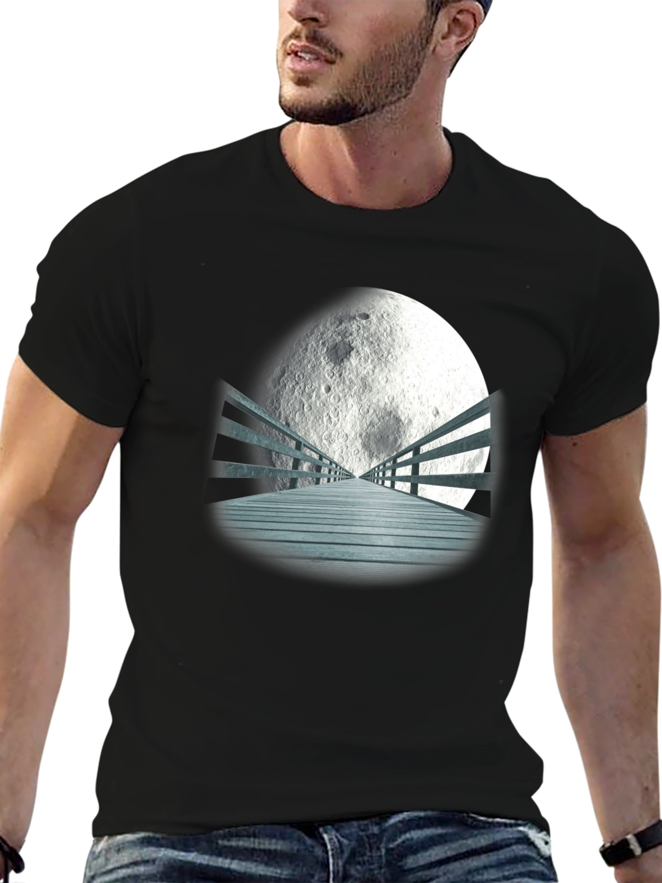Moonlit Bridge Graphic T-Shirt