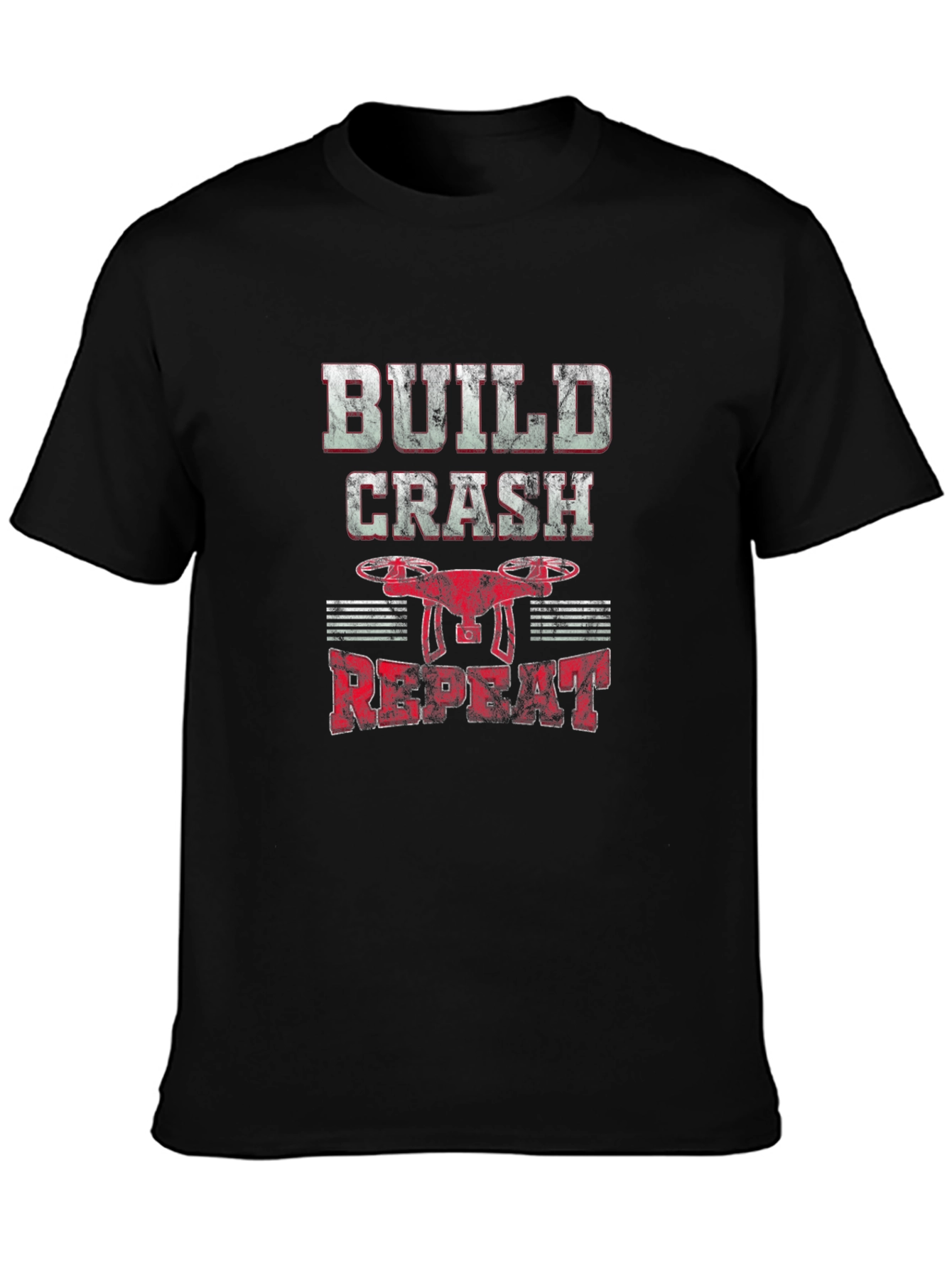 Build Crash Repeat Drone Hobbyist Graphic Tee