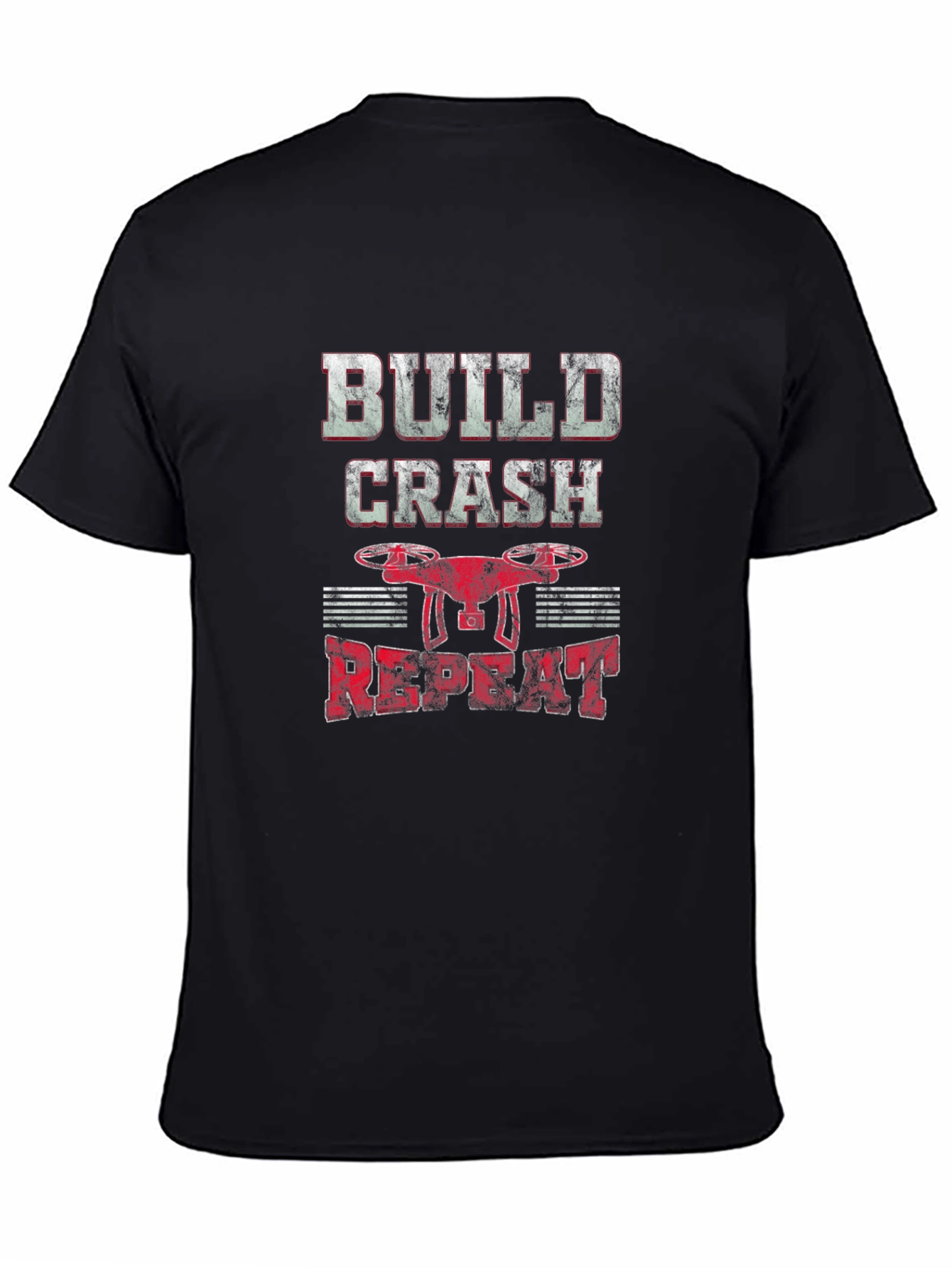 Build Crash Repeat Drone Hobbyist Graphic Tee