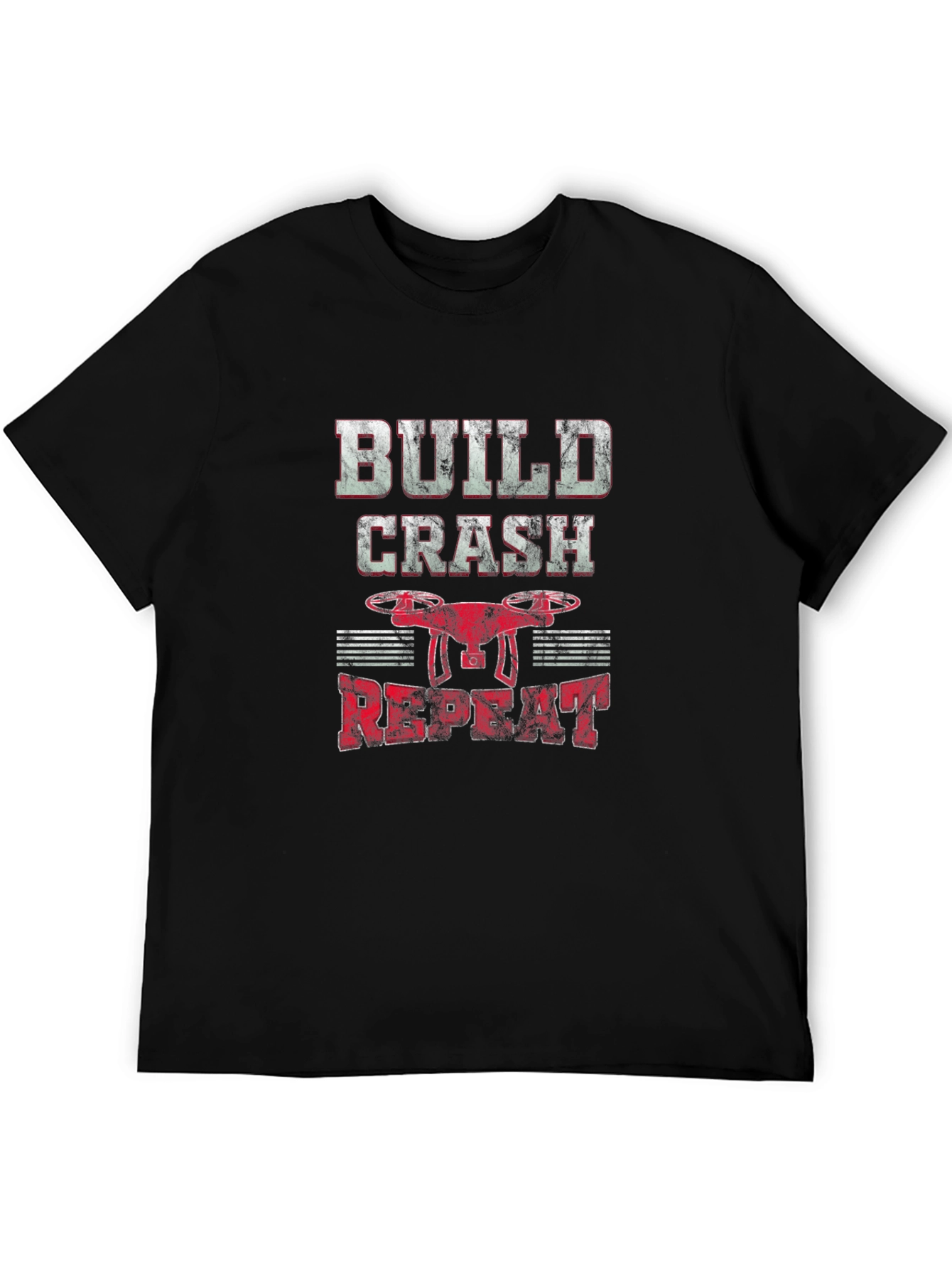 Build Crash Repeat Drone Hobbyist Graphic Tee