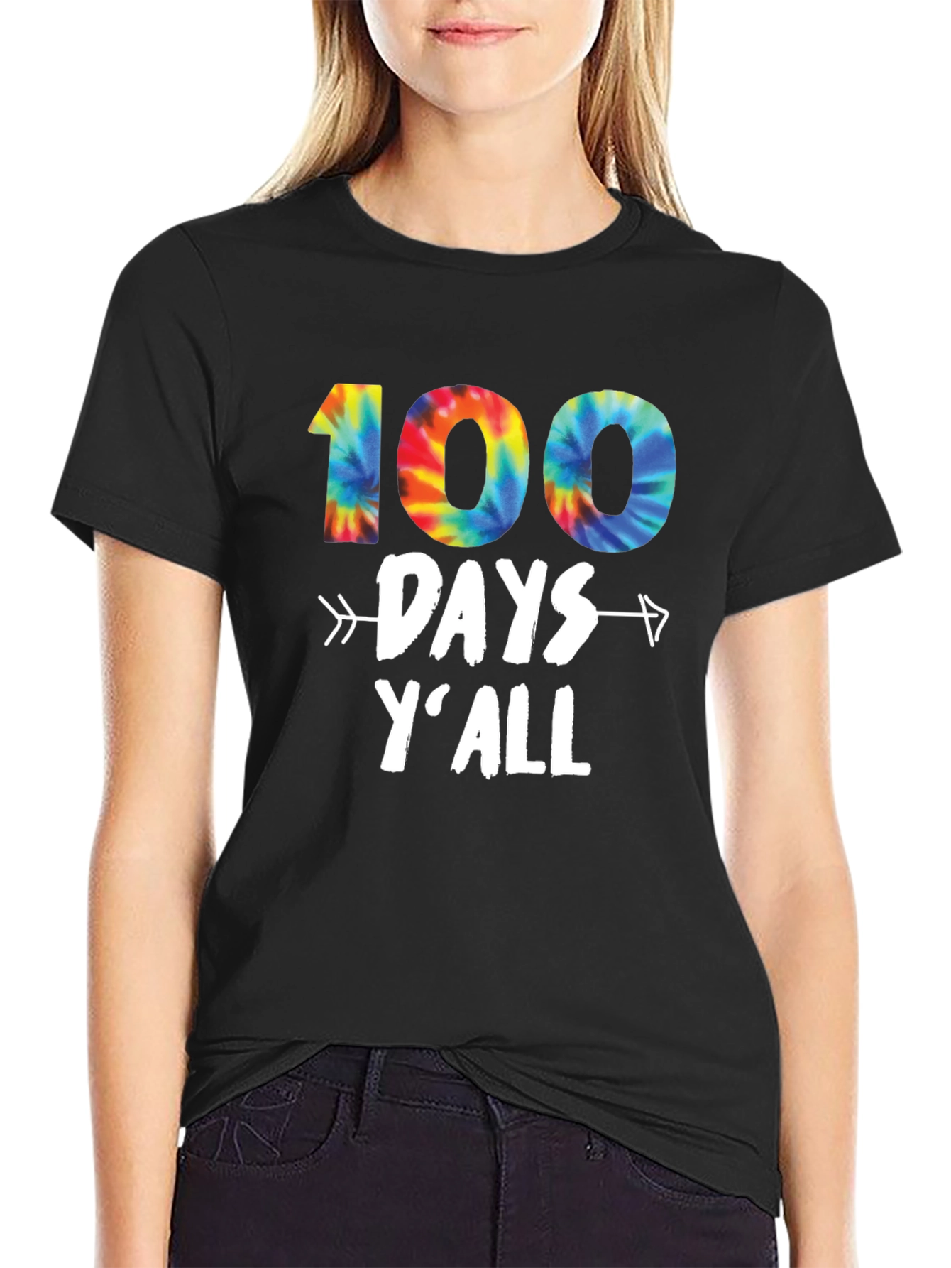 100 Days Yall Tie Dye T-Shirt